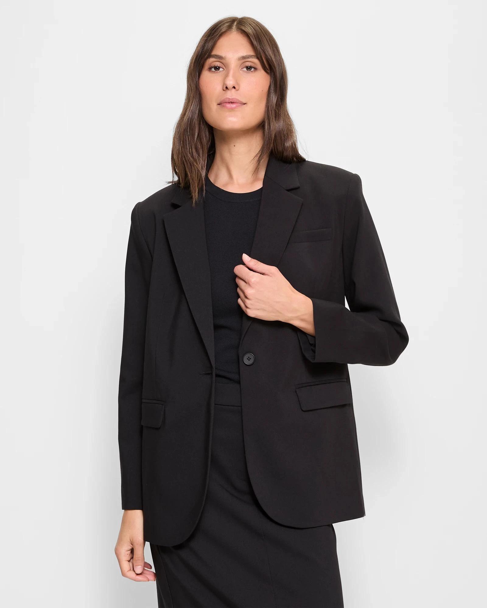1 Classic Relaxed Blazer - Preview BLACK, 1 of 6