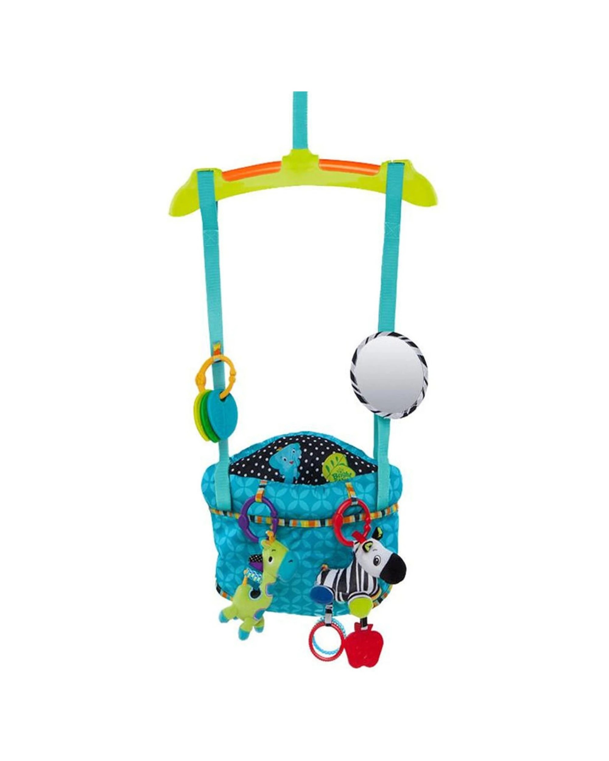 5 Bright Starts Baby Bounce N Spring Deluxe Door Clamp Jumper With Plush Toys Mirror
 - Multi, 5 of 7