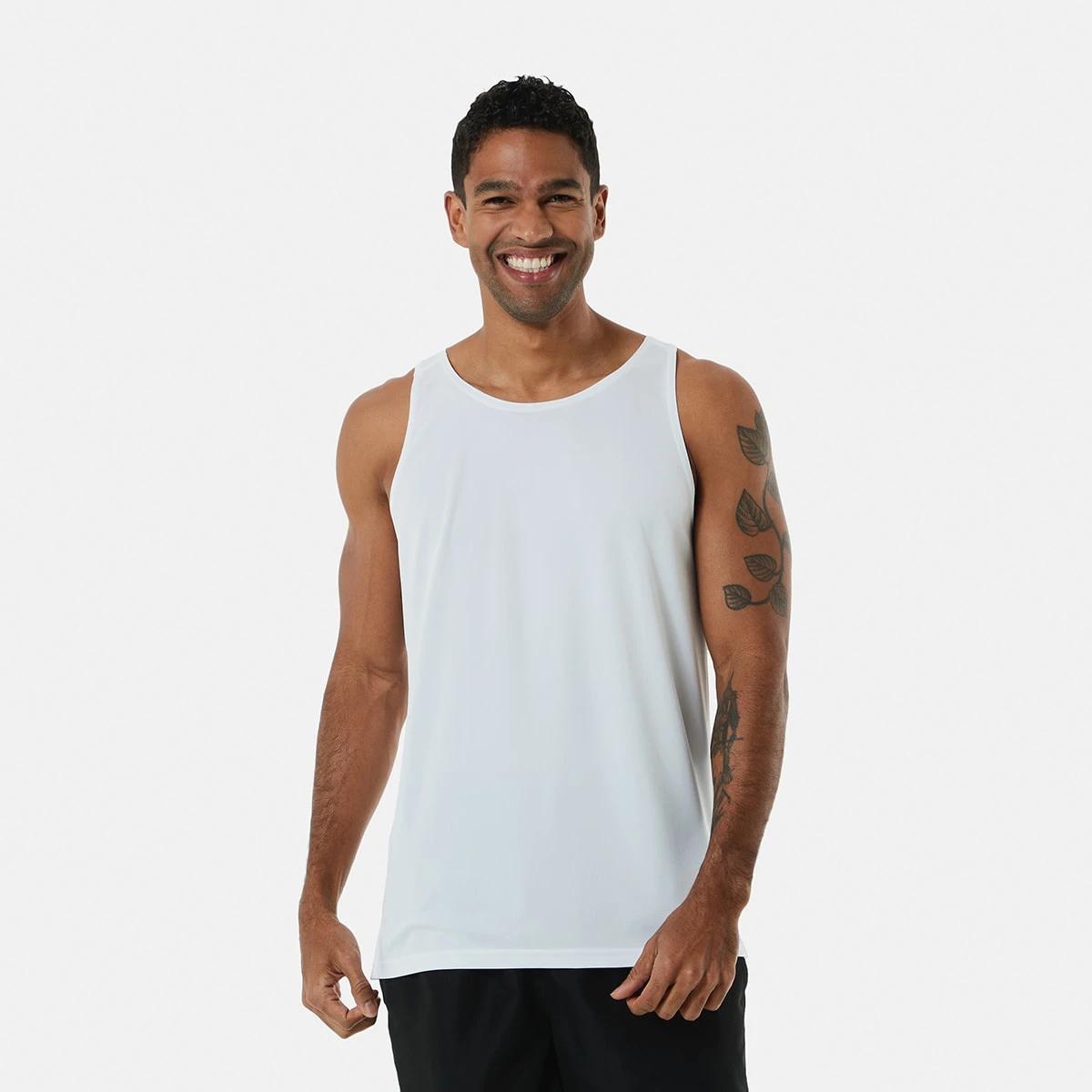 1 Active Mens Mesh Tank WHITE, 1 of 6
