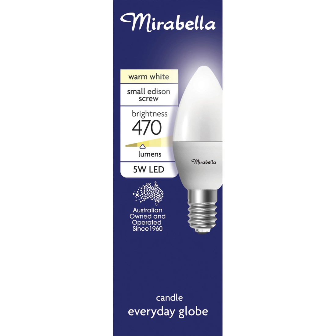 2 Mirabella E14 5W LED Warm White Candle Bulb, 2 of 6