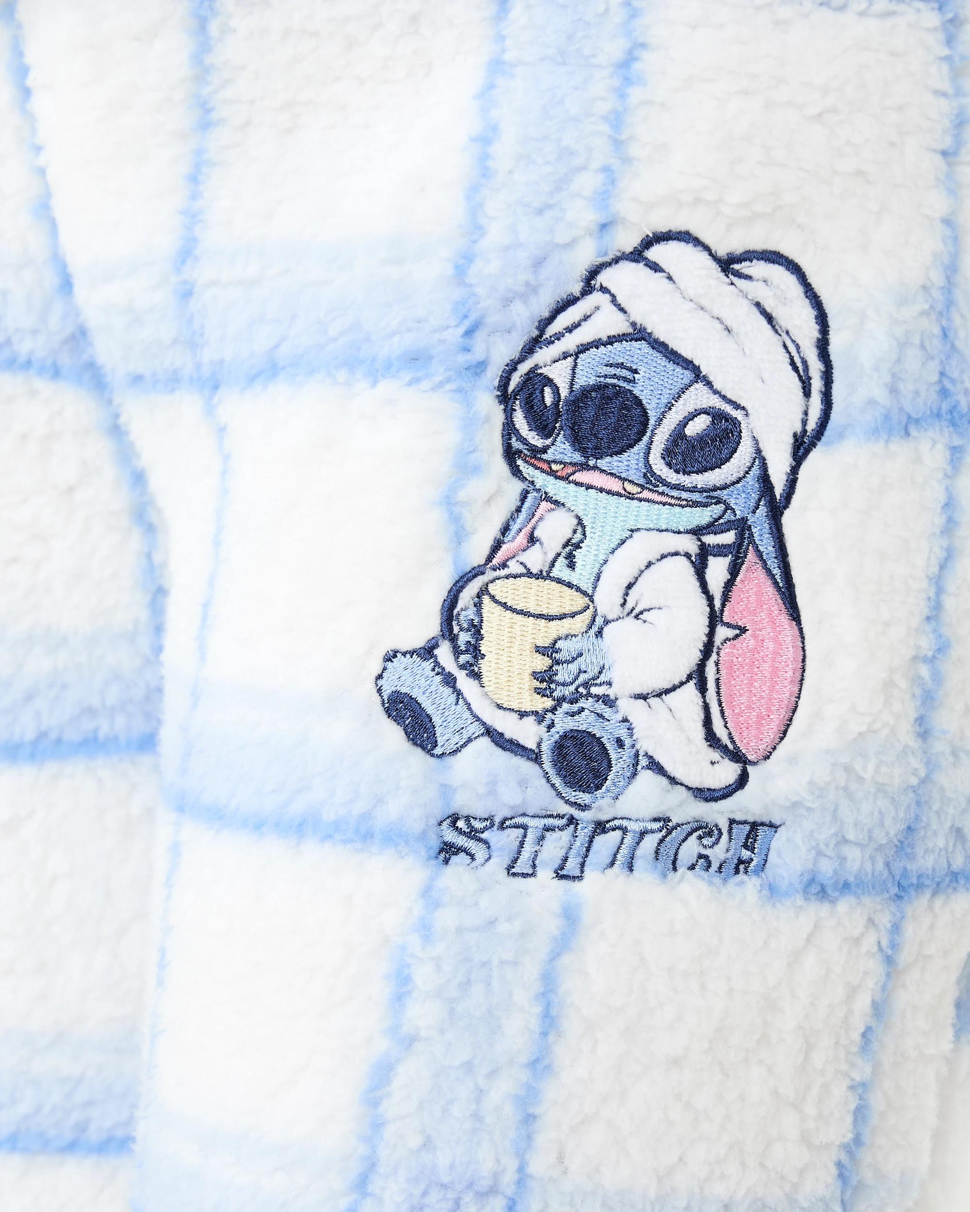 8 Disney Lilo & Stitch License Fleece Button Through Pyjama Set Stch Cosy, 8 of 9