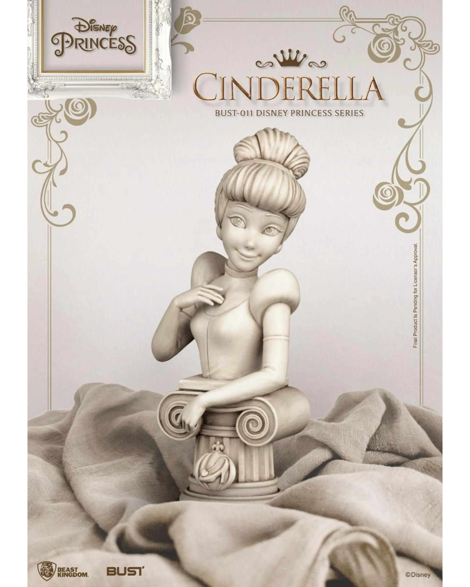 3 Beast Kingdom Bust Disney Princess Cinderella Figure, 3 of 6