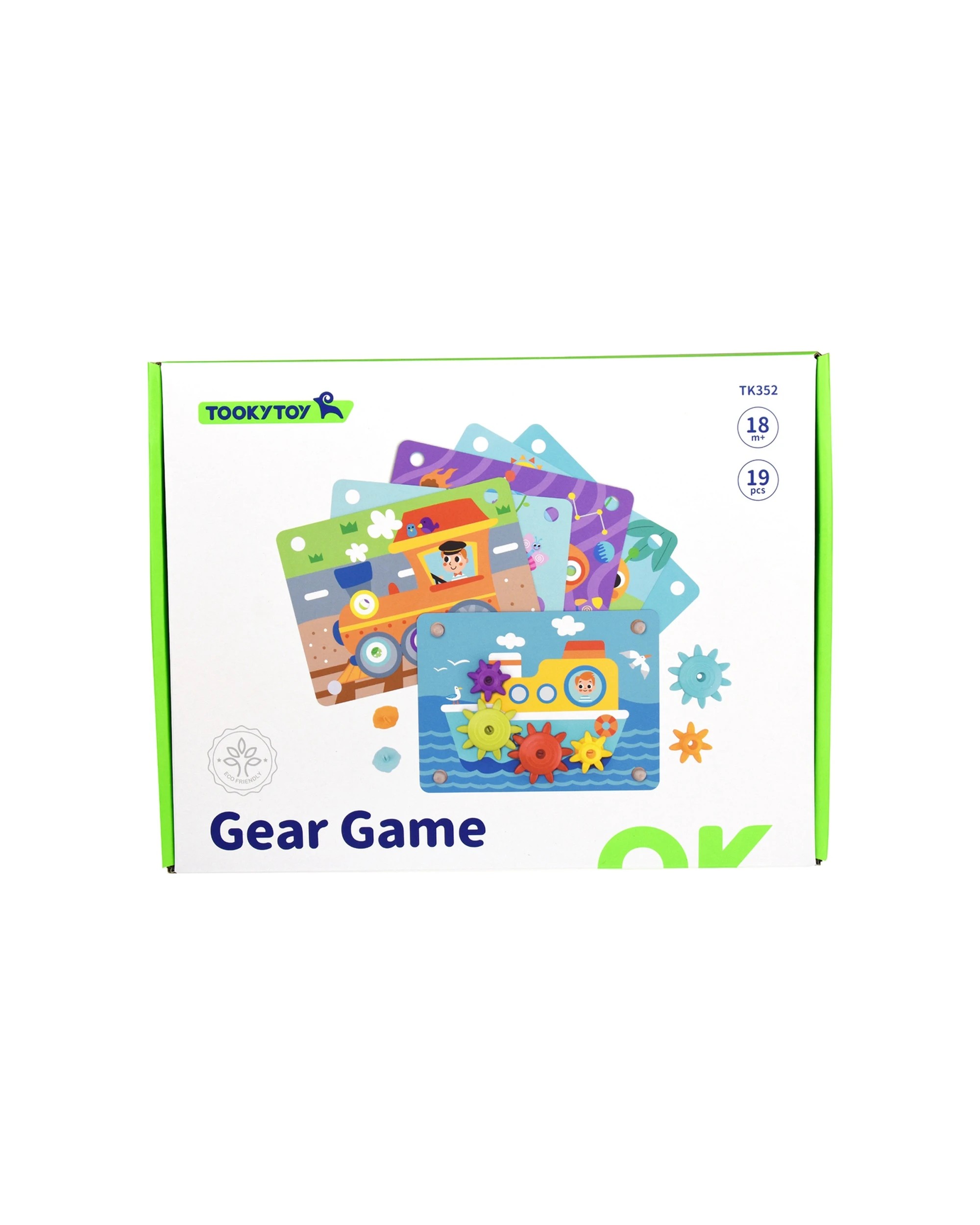 3 Tooky Toy Gear Game Double Sided Pictures Kids Educational Mechanical Toy - Multi, 3 of 4