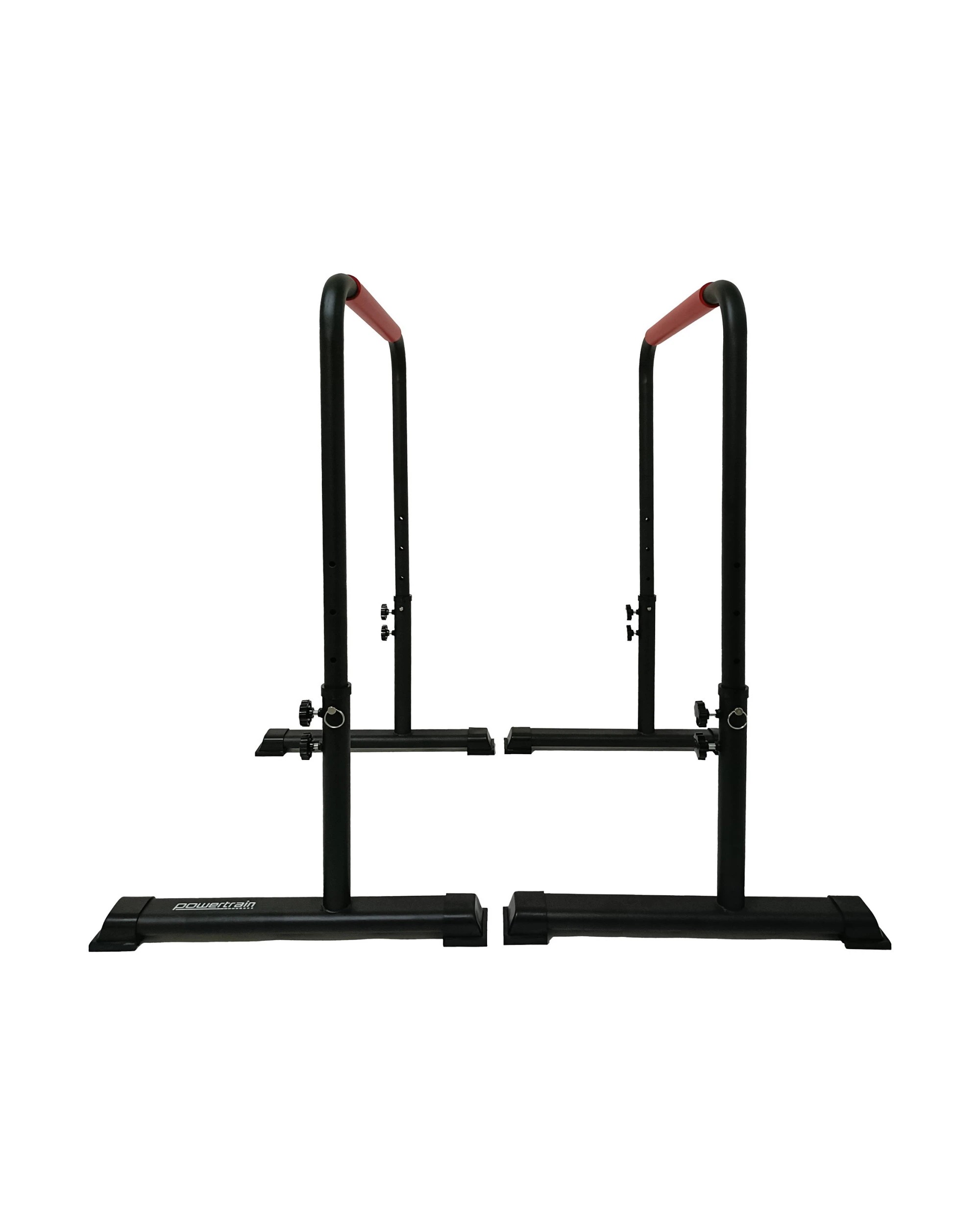 7 Powertrain Height-Adjustable Dip Bars Pair Load Capacity 200kg Separated Type - Black, 7 of 8