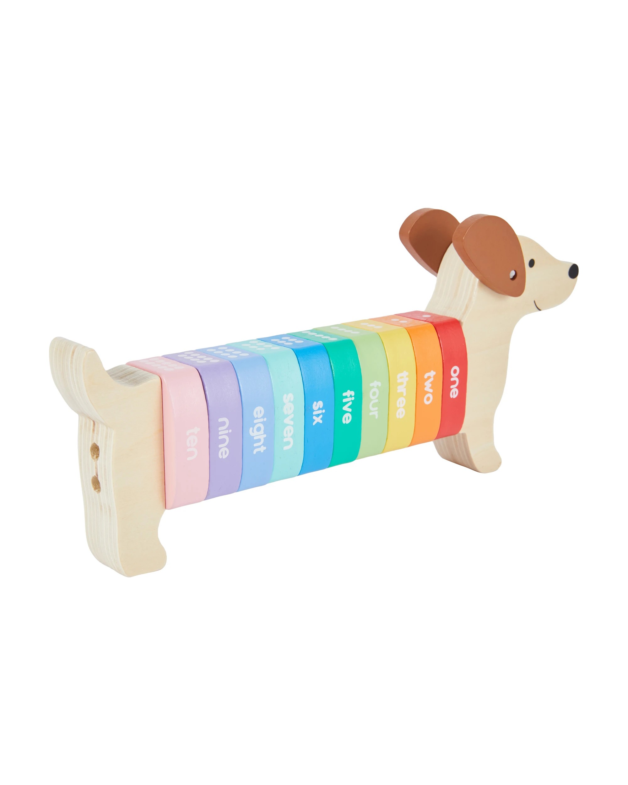 4 Wooden Play Count and Stack Dog, 4 of 8