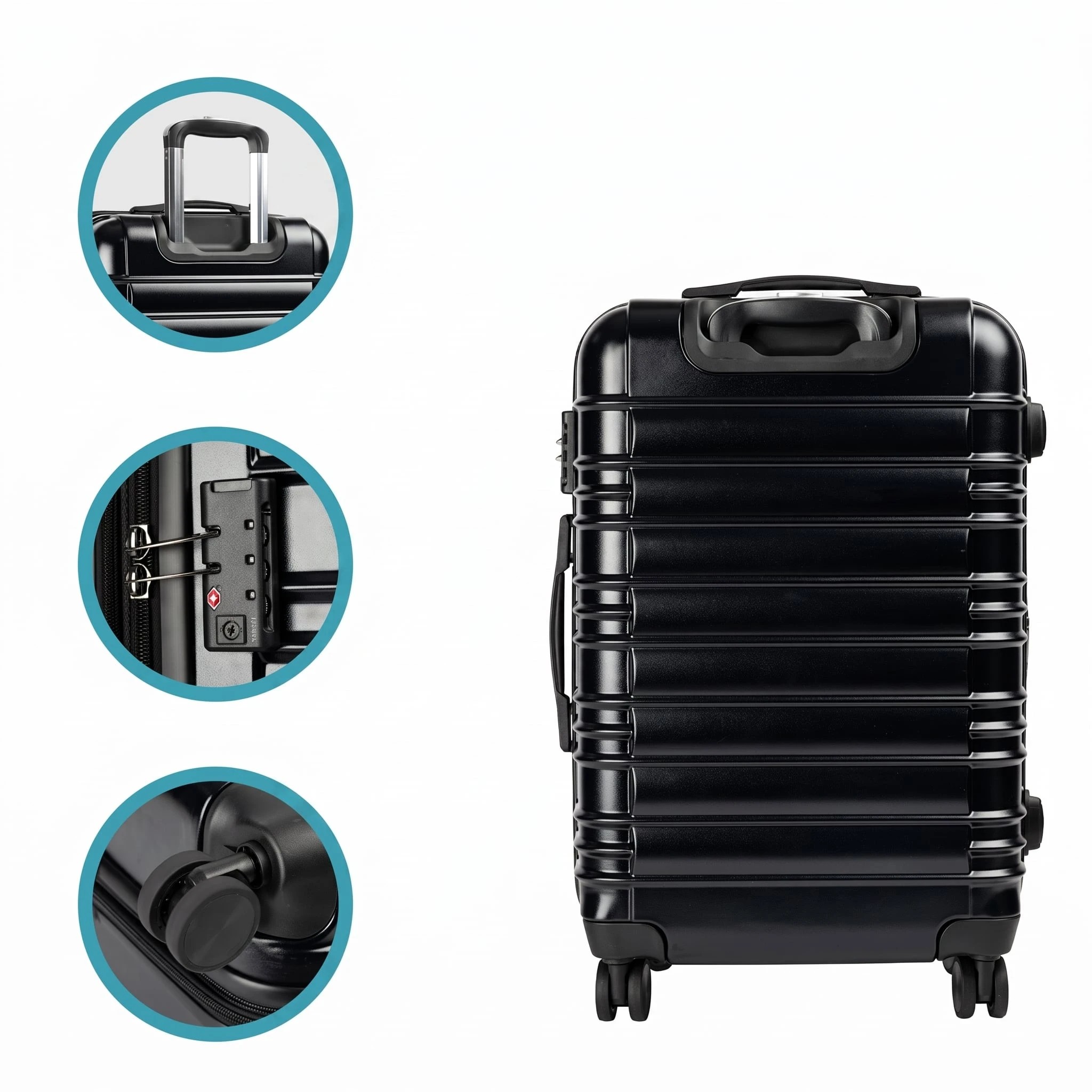7 Olympus Noctis Suitcase 24in Hard Shell ABS+PC - Stygian Black - Black, 7 of 7