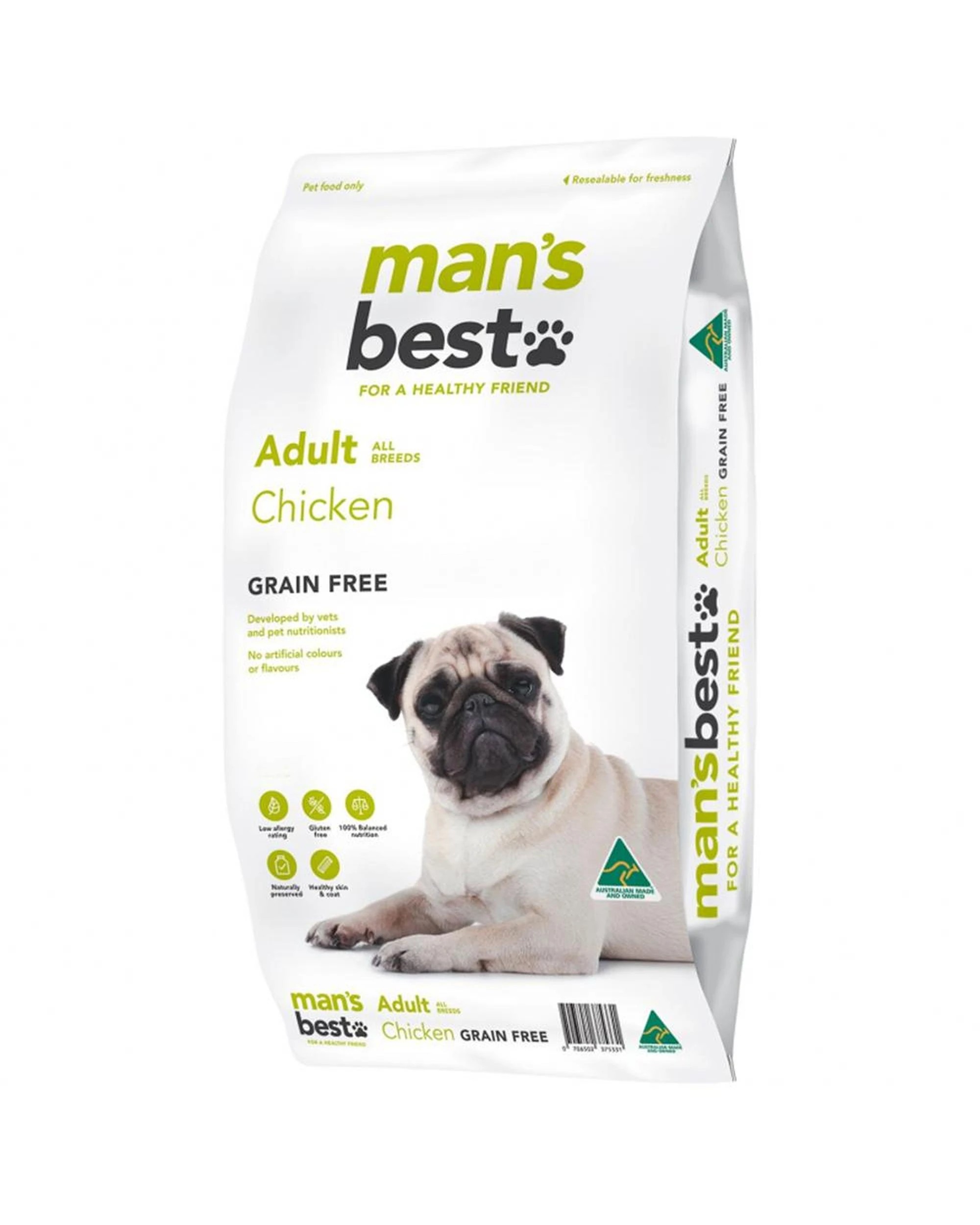 1 Mans Best Adult All Breeds Grain Free Dry Dog Food Chicken 2kg, 1 of 1