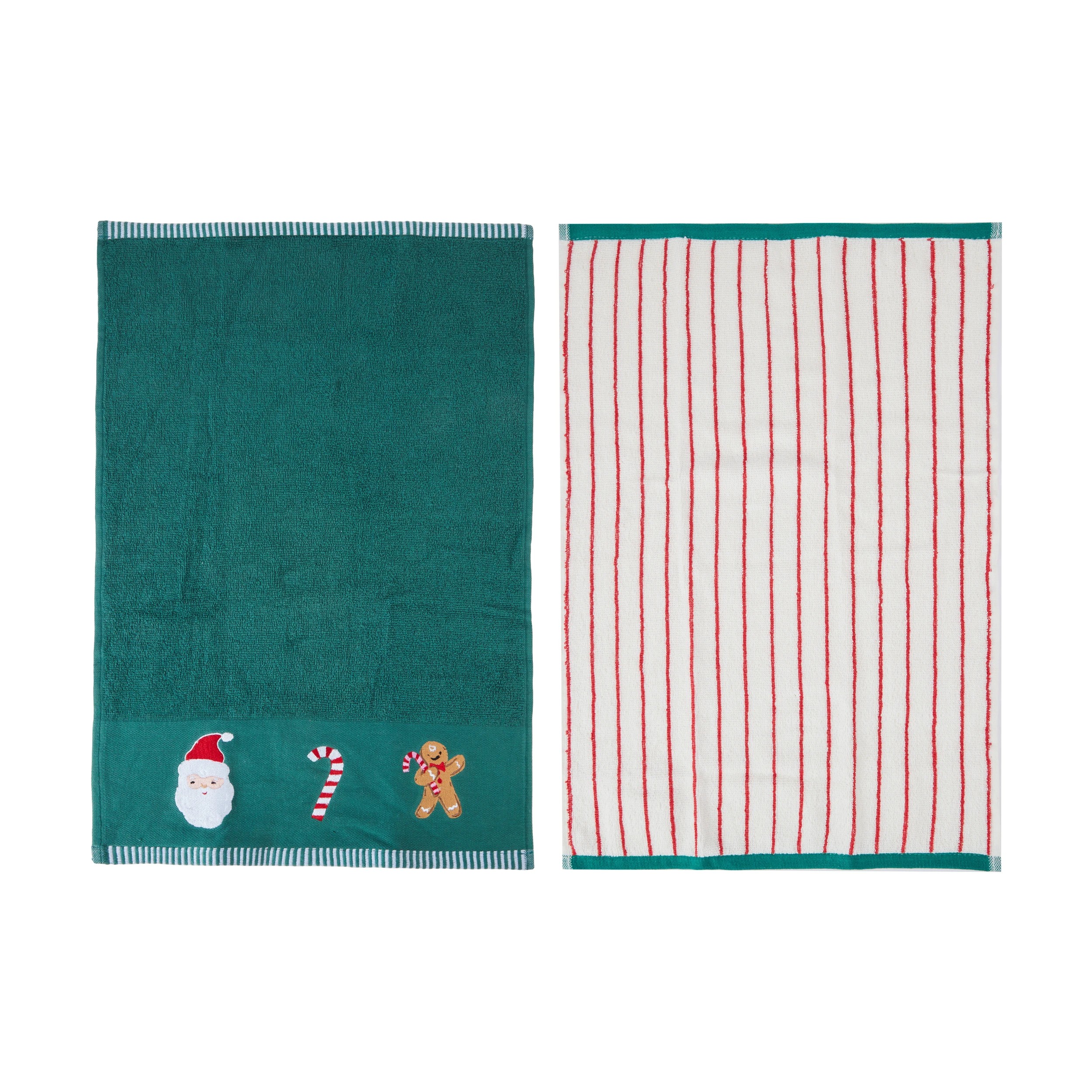 1 2 Pack Cotton Christmas Icons Hand Towels, 1 of 5