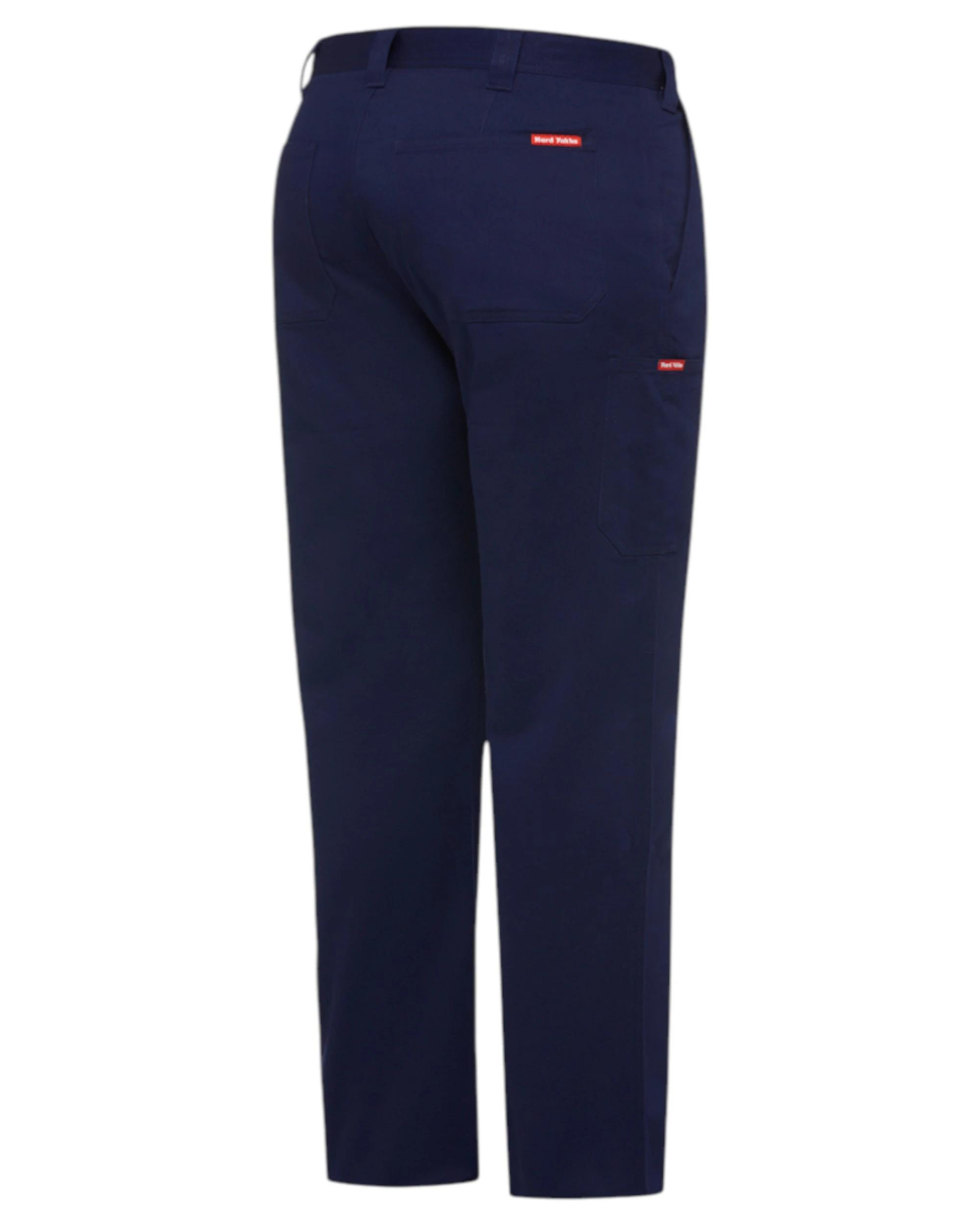 7 Hard Yakka Mens Basic Drill Work Cotton Navy Pants NAVY, 7 of 8
