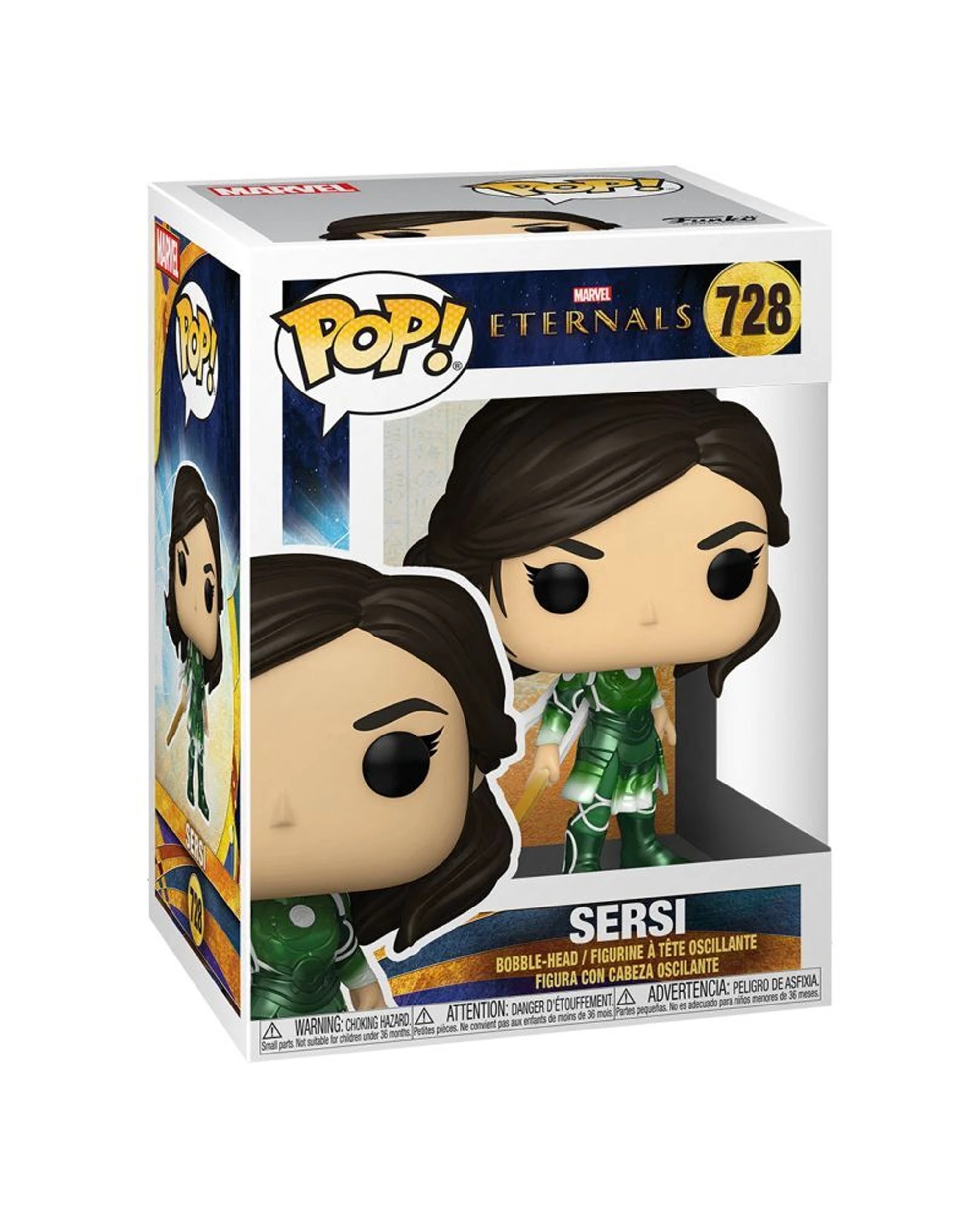 3 Pop Vinyl Figurine Eternals - Sersi Action Figure Collectible Toy 10cm - Green, 3 of 3