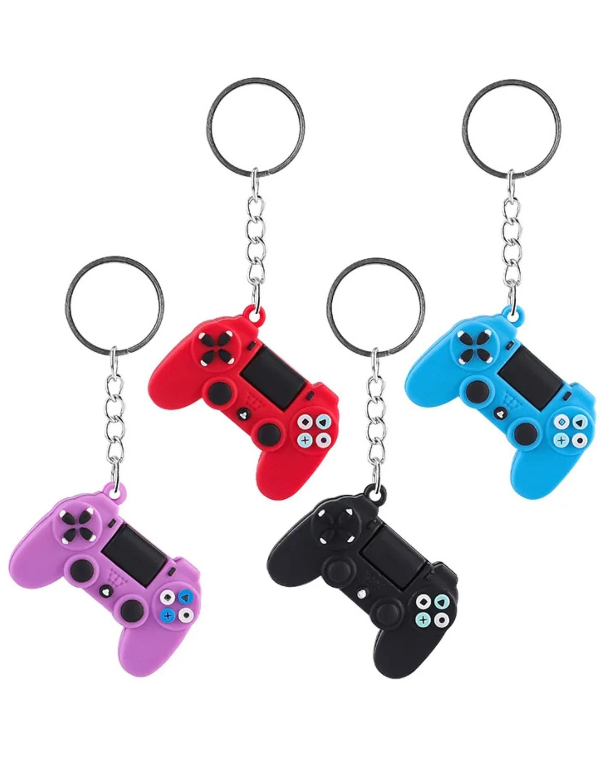 1 Party Maker Video Game Keyrings Pack of 4 - Multi, 1 of 4