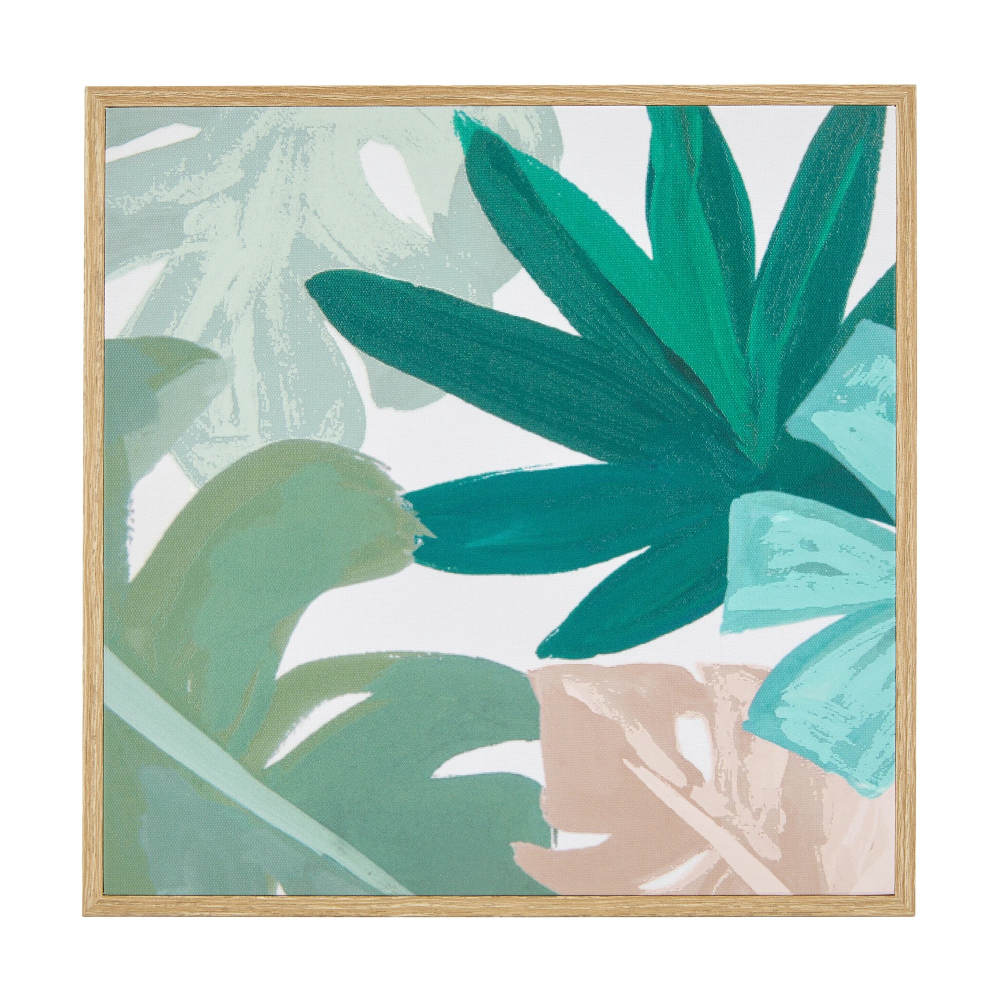 1 Green Palm Framed Canvas, 1 of 6