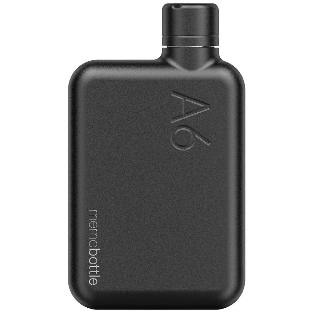 1 Memobottle A6 Stainless Steel Drink Bottle Black, 1 of 3