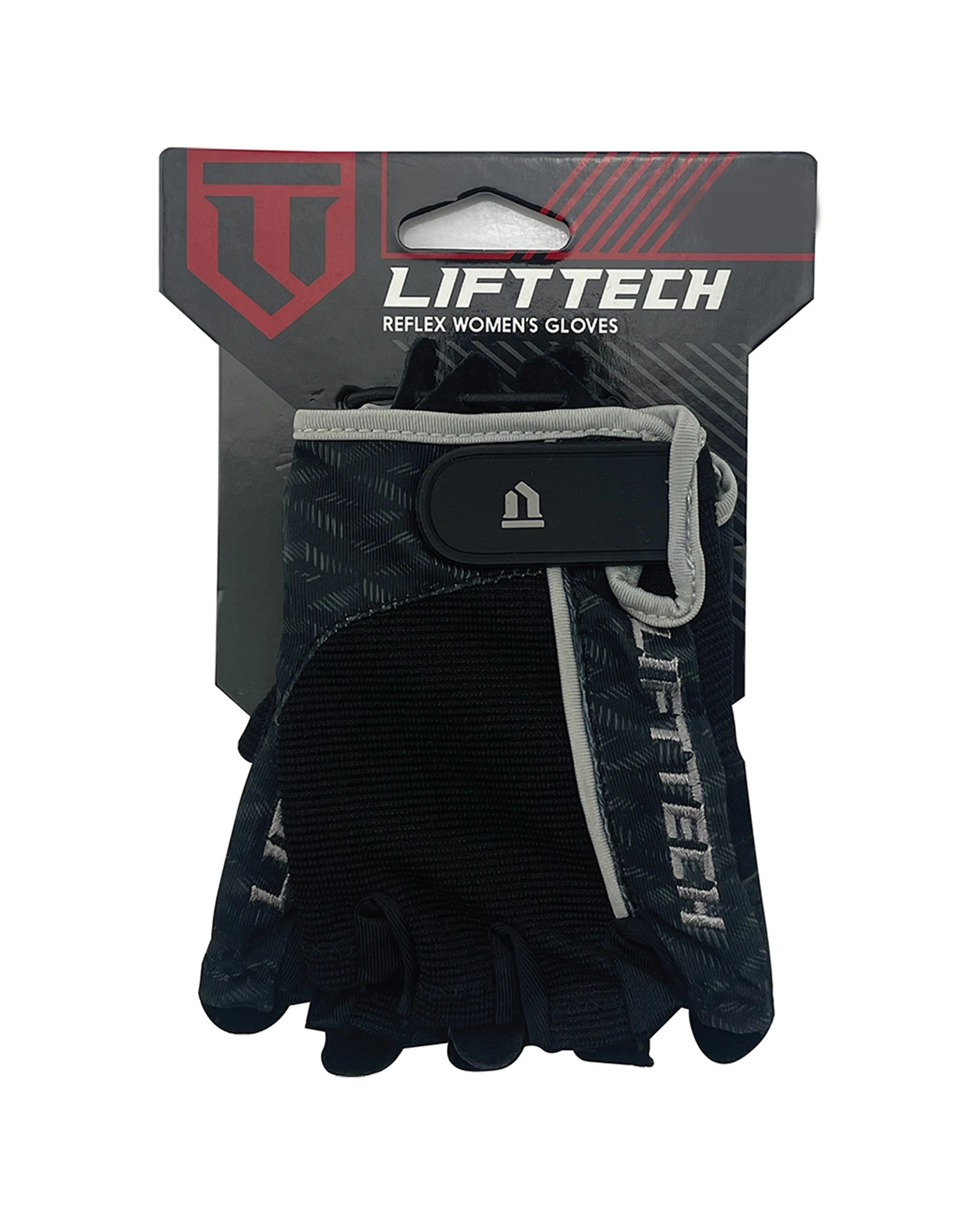 1 Lifttech Fitness Womens Half-Finger Reflex Lifting Gloves S Leather Palm - Black, 1 of 1