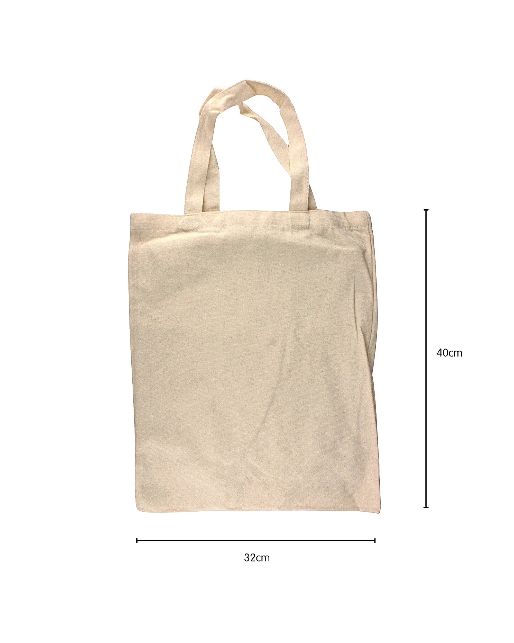 2 Party Maker Plain Calico Tote Bag 40cm x 32cm - Natural, 2 of 2