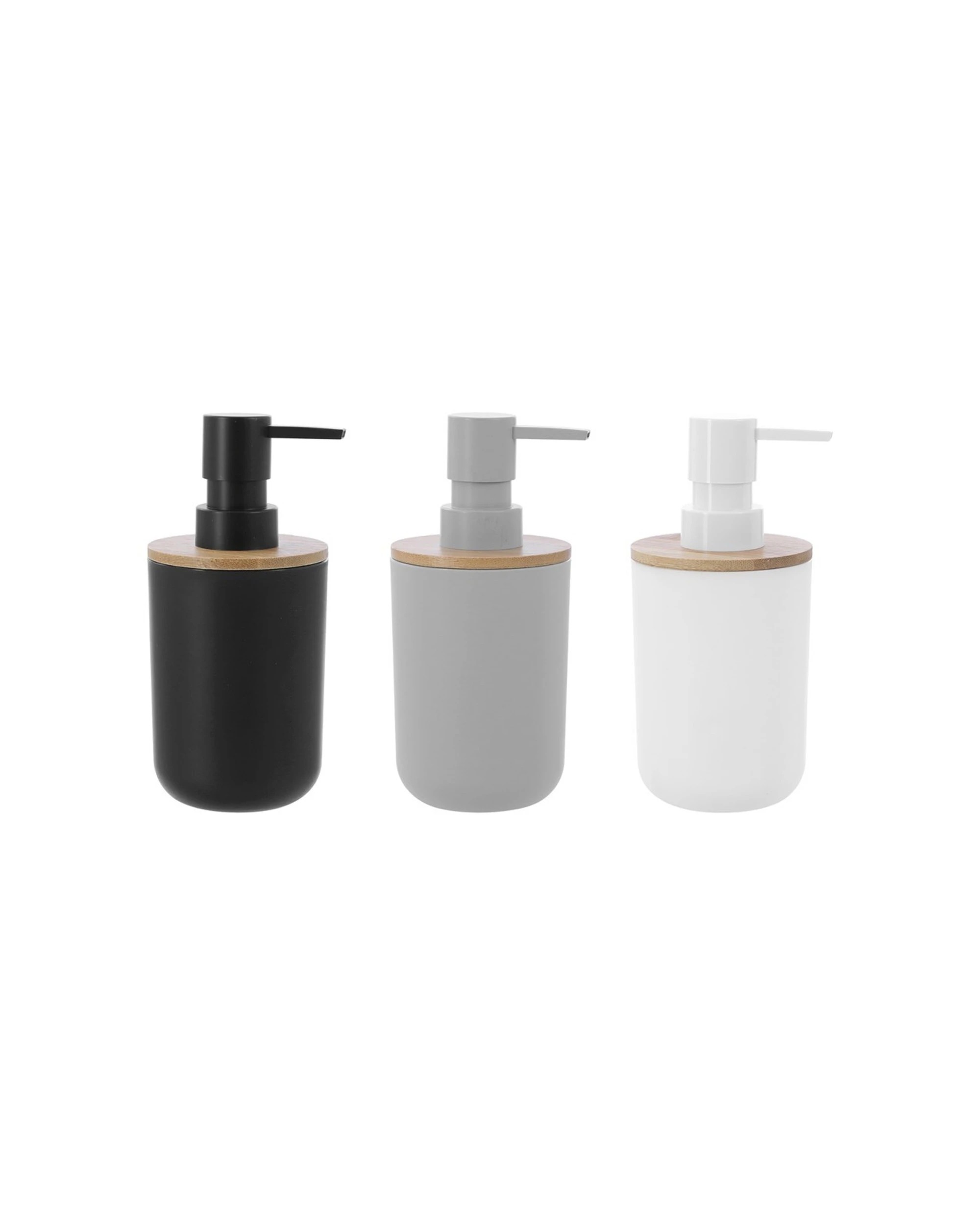 4 Boxsweden Bano Soap Dispenser 330ml Bamboo Top 7.5x7.5x16cm Bpa Free - Assorted, 4 of 5
