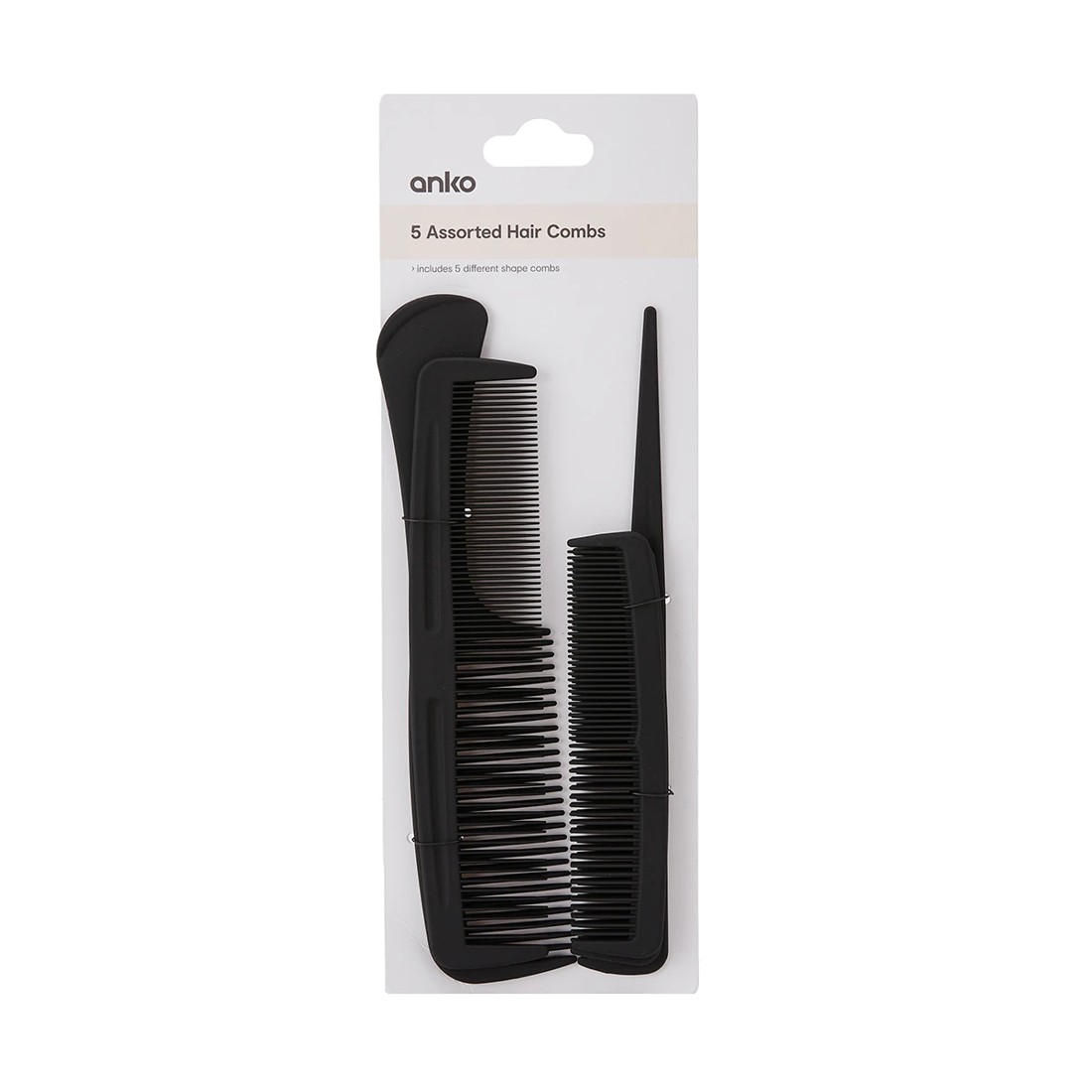9 5 Pack Assorted Hair Combs, 9 of 10