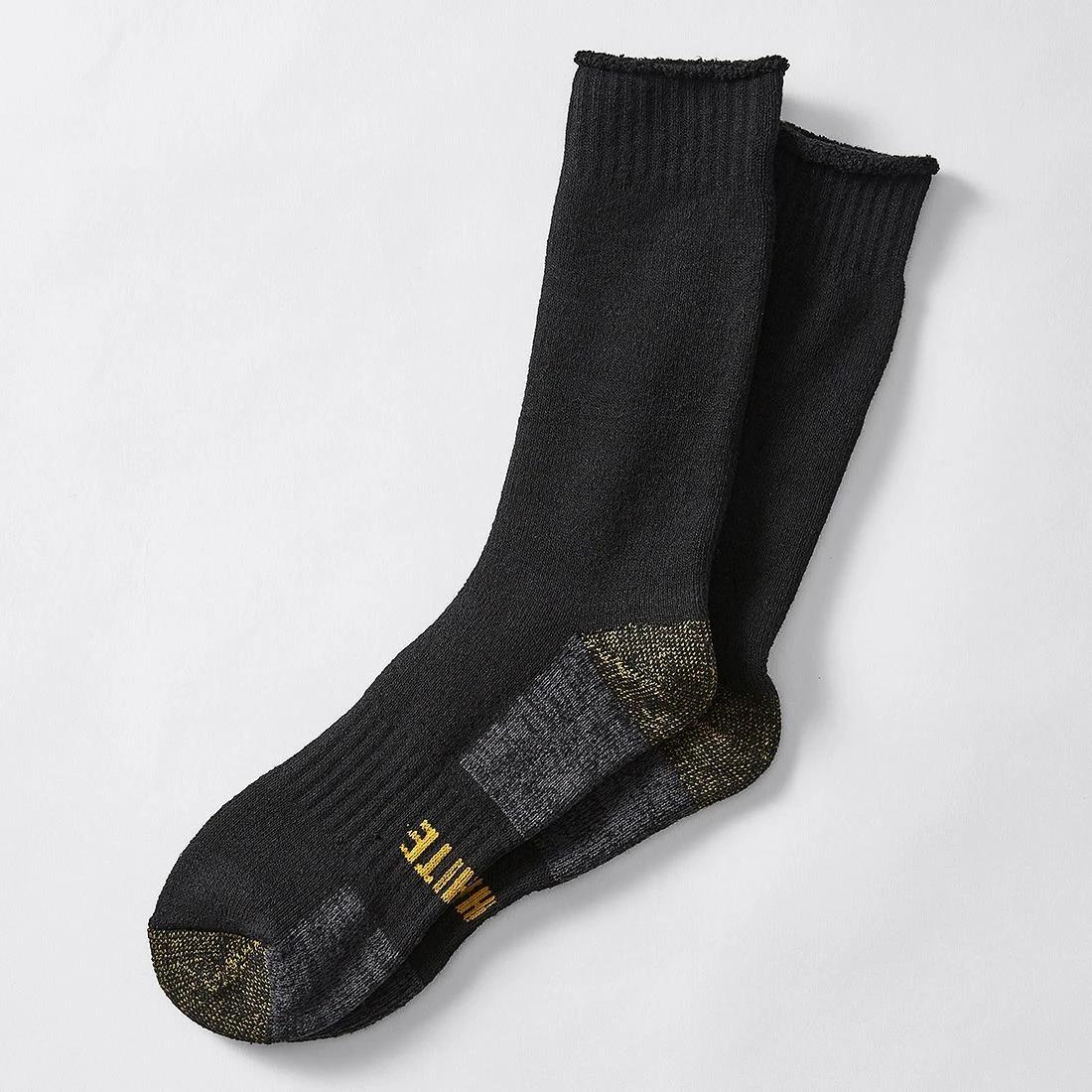 1 Graphite 2 Pack Cotton Blend Outdoor Socks BLACK, 1 of 1