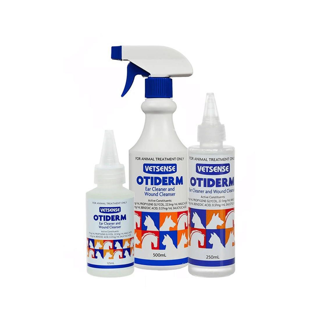 1 Vetsense Otiderm Wound & Ear Cleaner For Pet Horses Dogs & Cats 500ml, 1 of 1