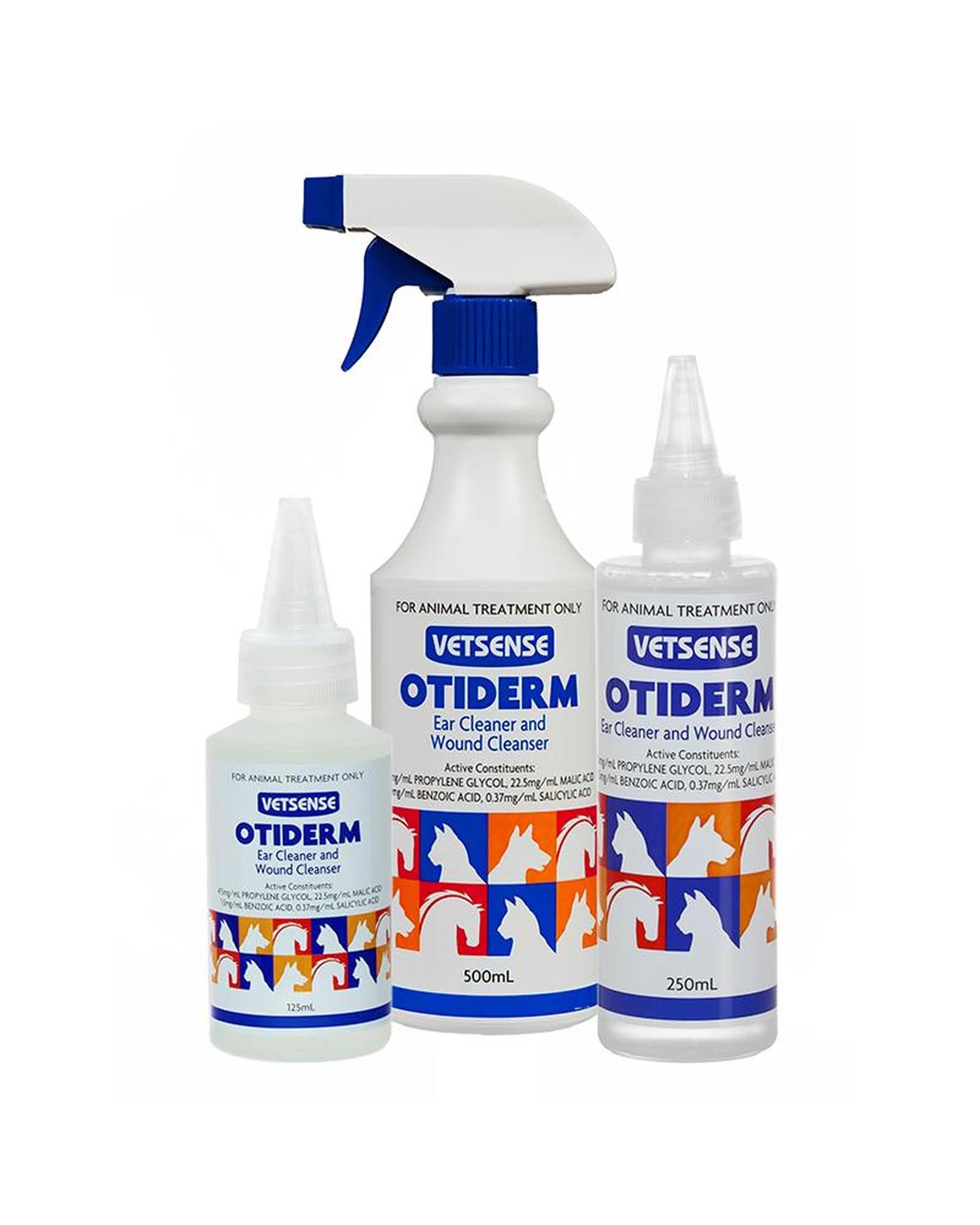 1 Vetsense Otiderm Wound & Ear Cleaner For Pet Horses Dogs & Cats 500ml, 1 of 1