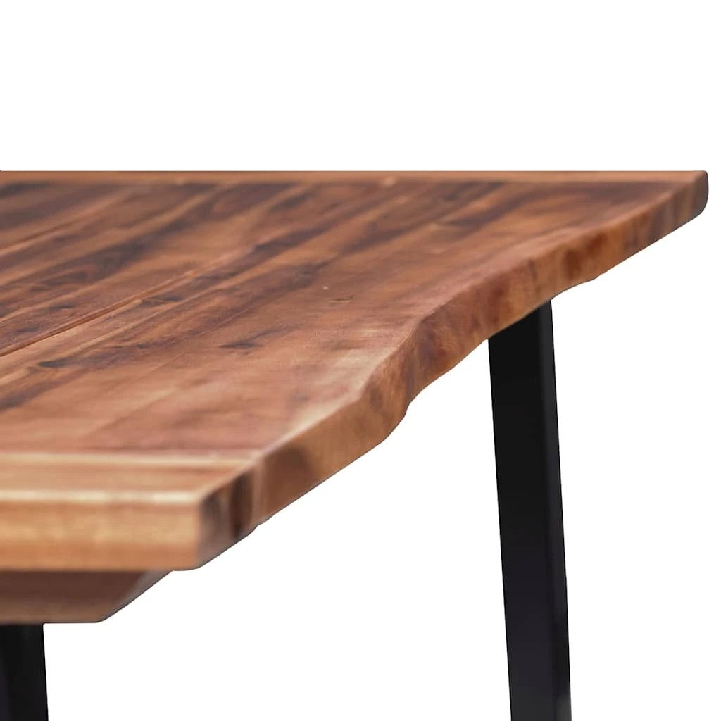 6 Vidaxl Dining Table Solid Acacia Wood - Brown, 6 of 7