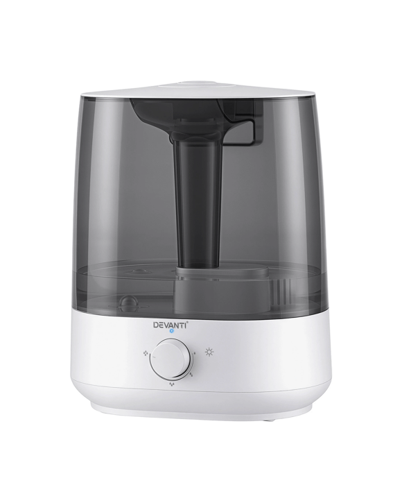 Devanti 6L Cool Mist Humidifier Aroma Diffuser Top Fill Air Purifier Night Light - White