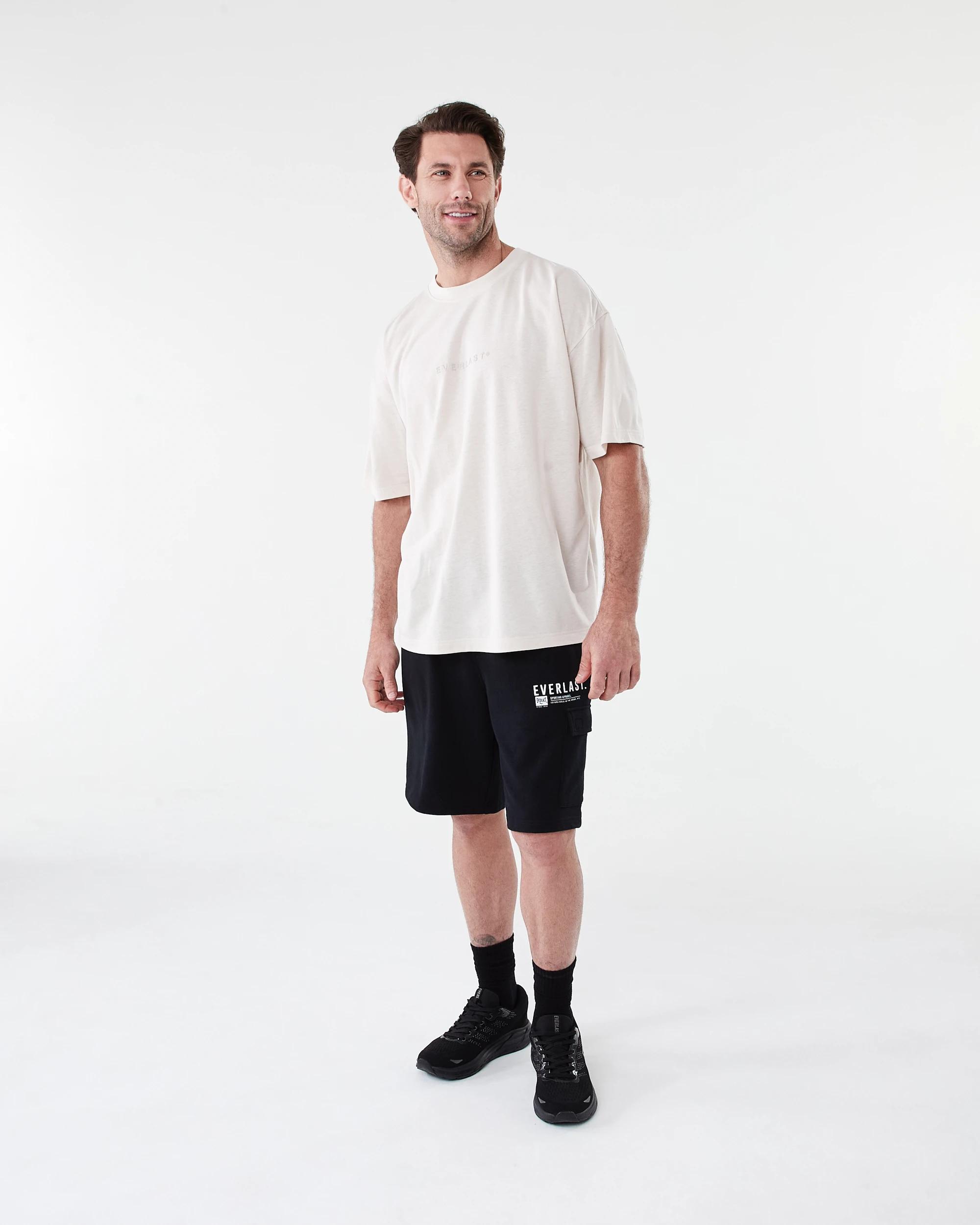 8 Everlast Mens Athletic Crew Neck T-shirt Stone, 8 of 8