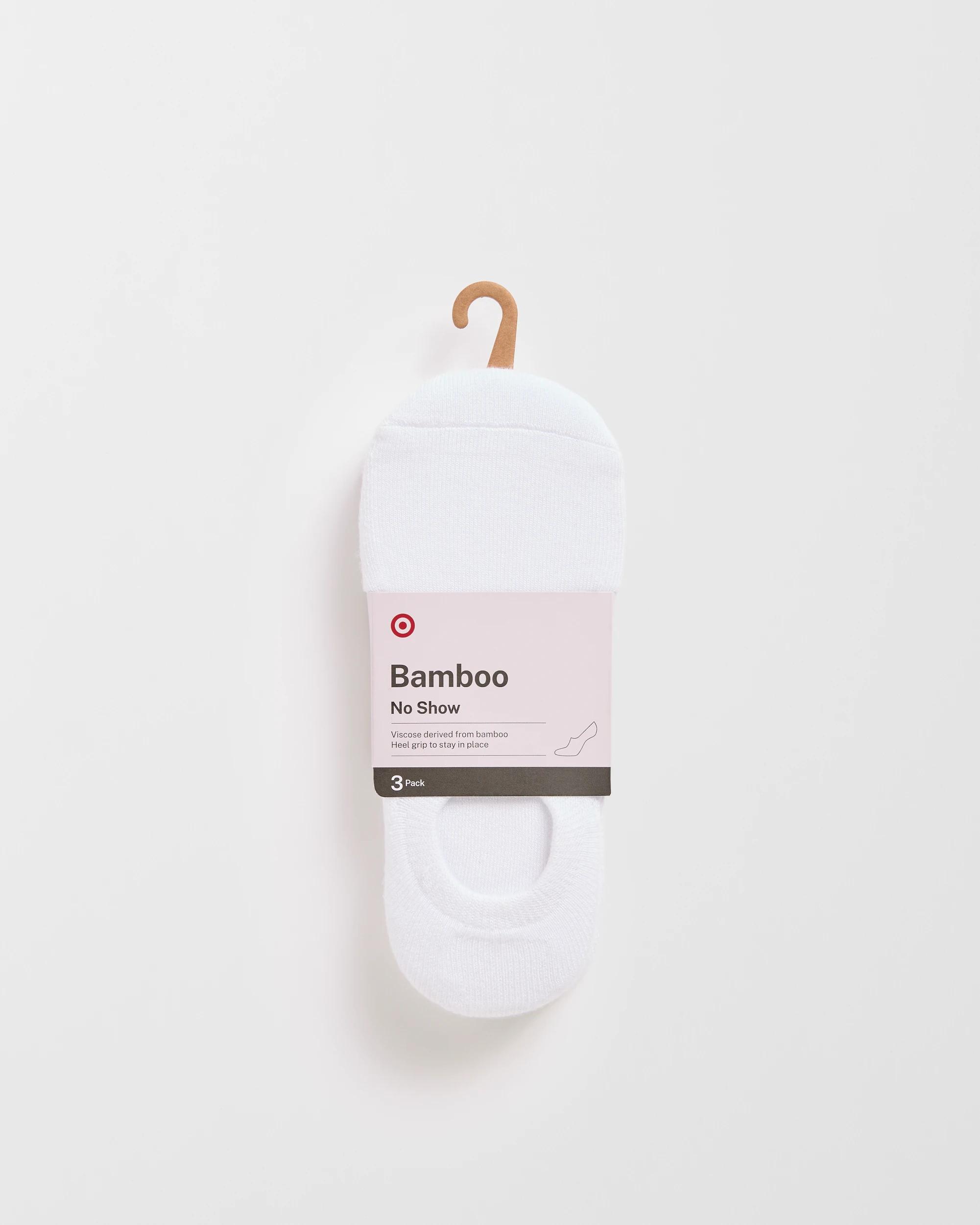 2 Target Bamboo 3 Pack No Show Socks WHITE, 2 of 3