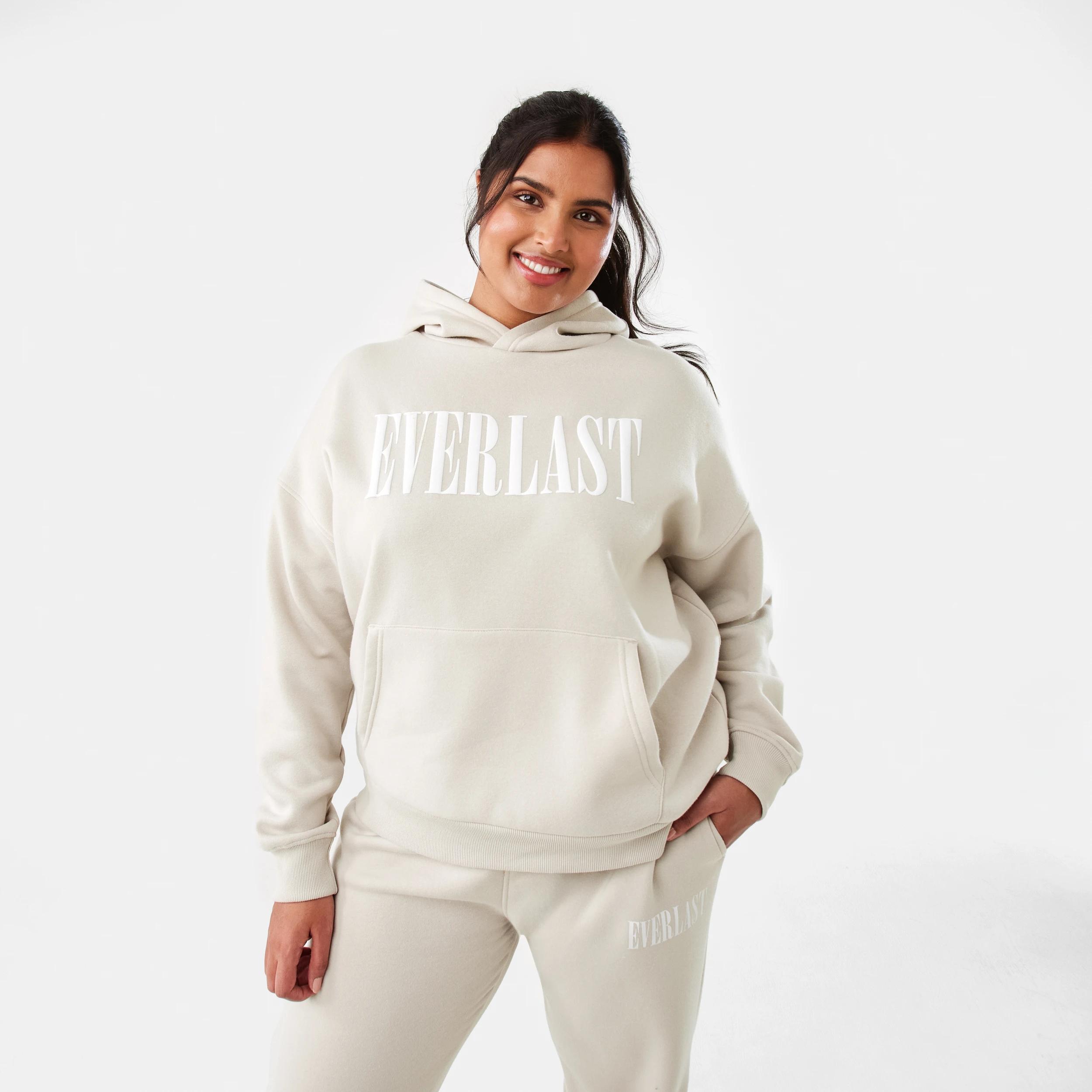 3 Everlast Womens Athletic Club Hoodie EVERLAST BUBBLE LOGO STONE, 3 of 9