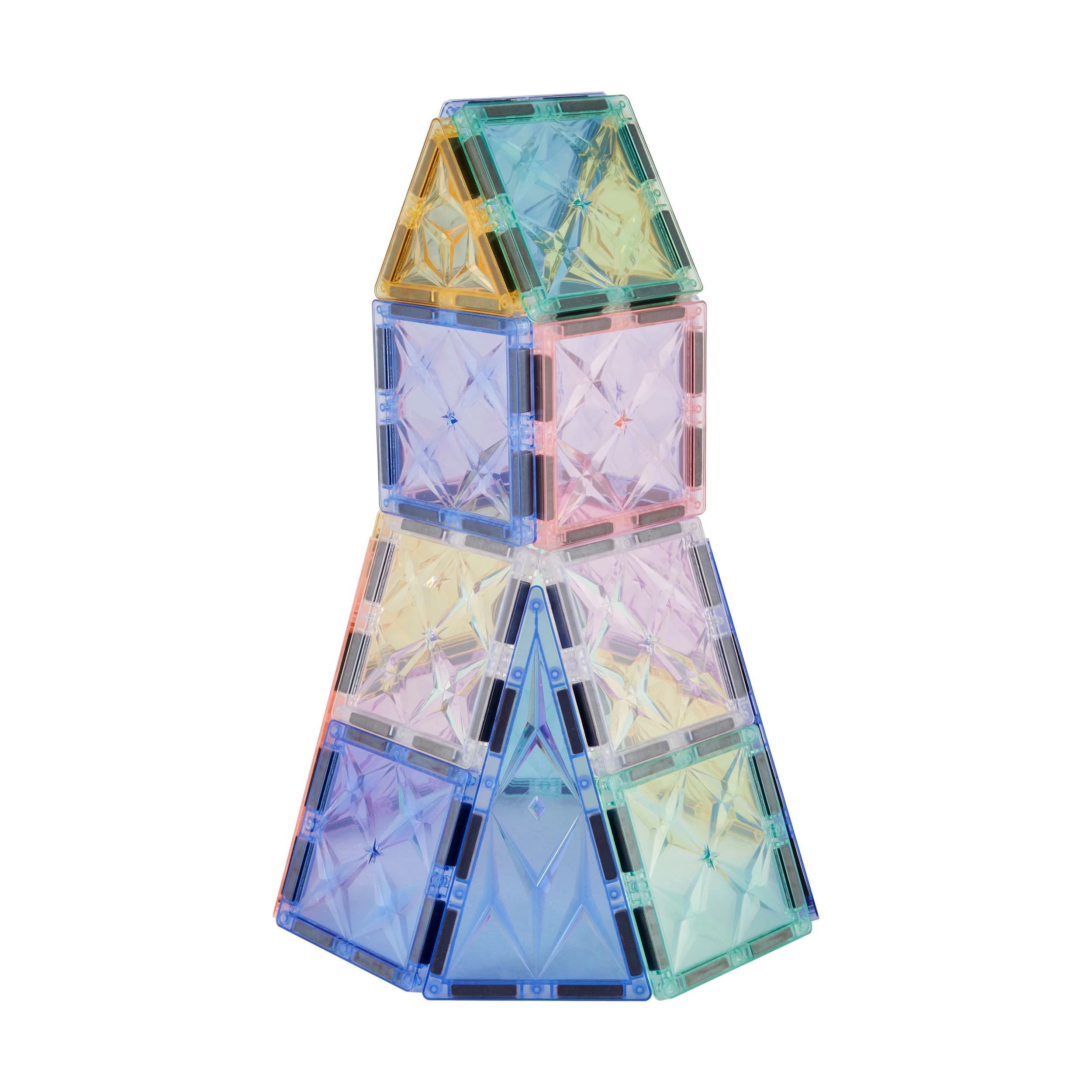 1 32 Piece Pastel Magnetic Tiles Set, 1 of 7