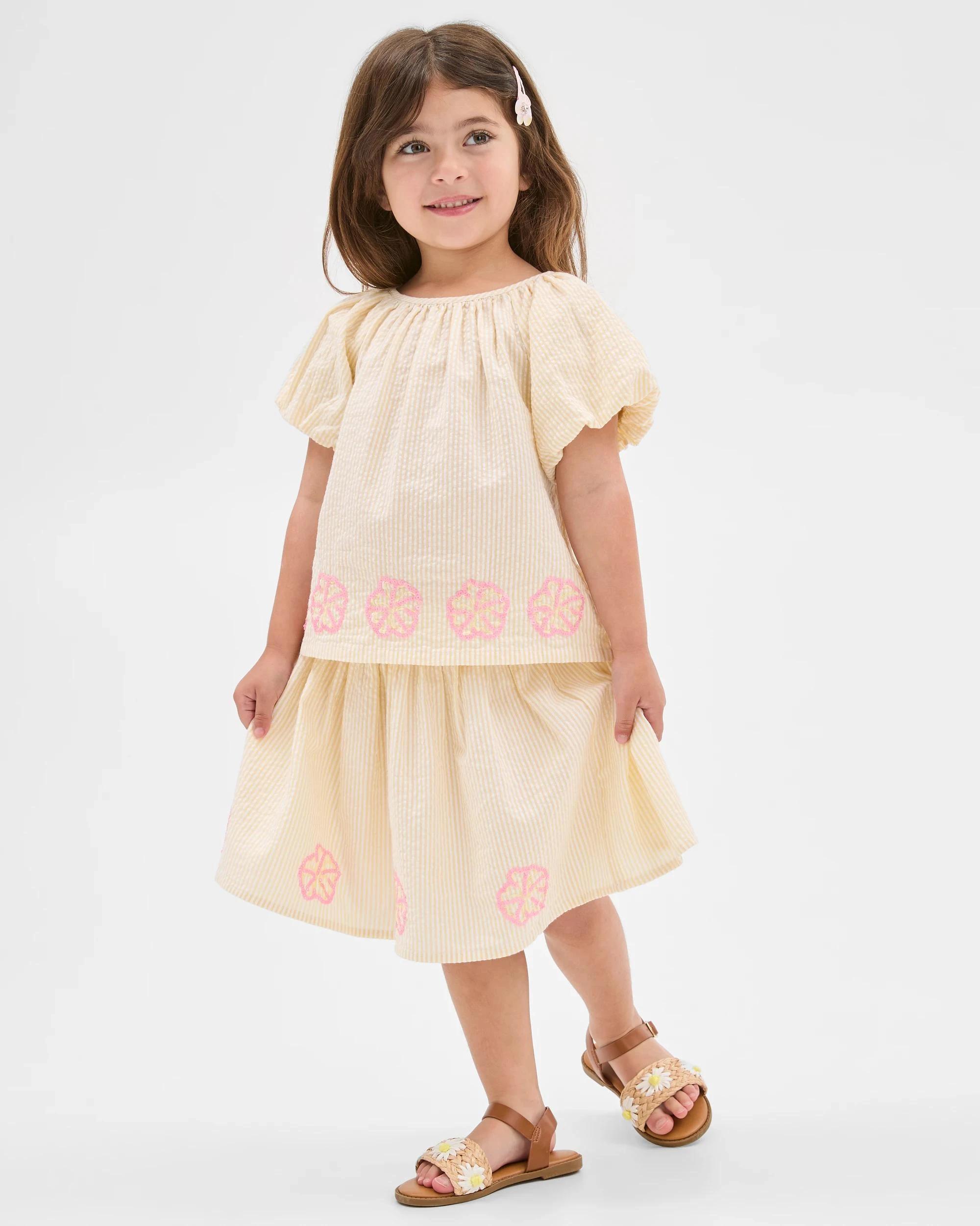 1 Target Bubble Hem Woven Top YELLOW, 1 of 5