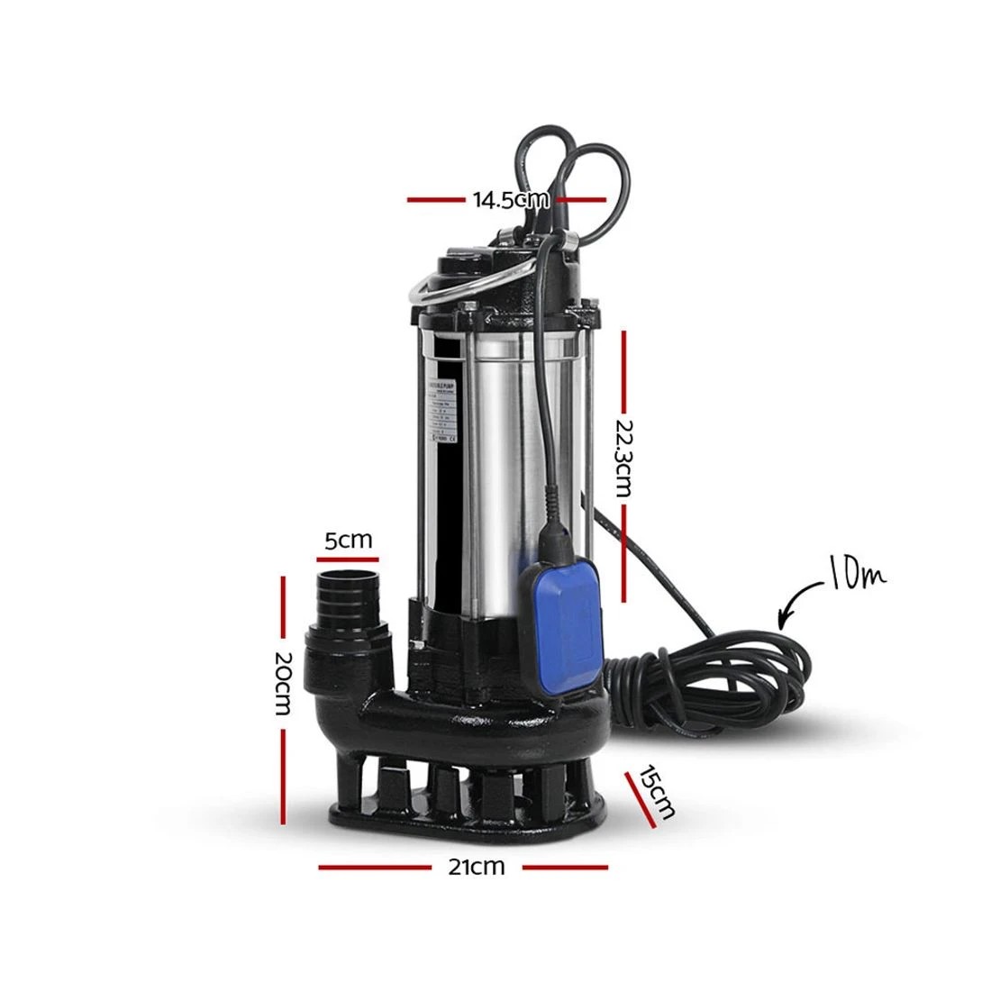 2 Giantz 2000W Max. Submersible Dirty Water Pump Bore Tank Well Steel Automatic - Black, 2 of 6