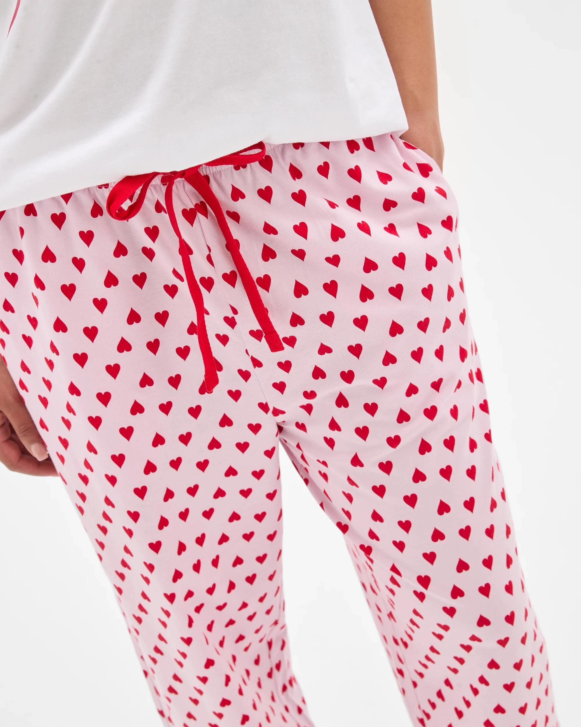 4 Target Woman Australian Cotton 7/8 Length Pyjama Pants AOP PINK HEART, 4 of 6