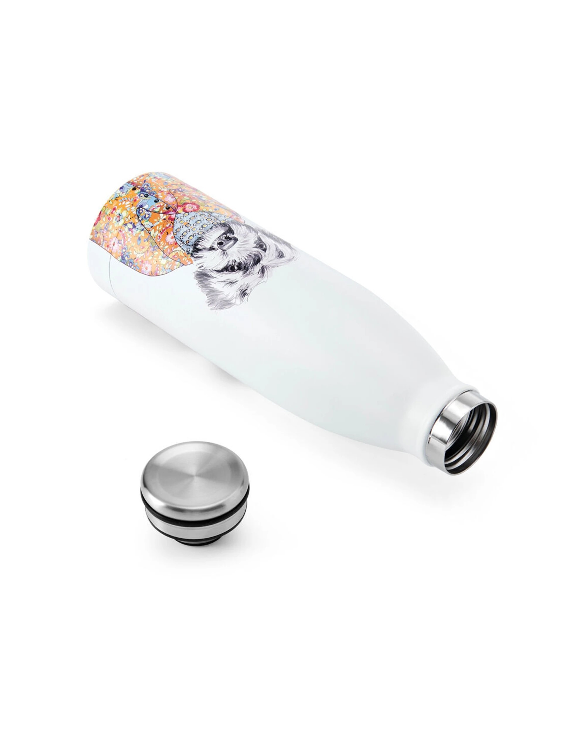 5 Mikasa 2PK Cockapoo Themed Sleeved Insulated Water Bottle Vacuum Insulated 500mL - White, 5 of 5