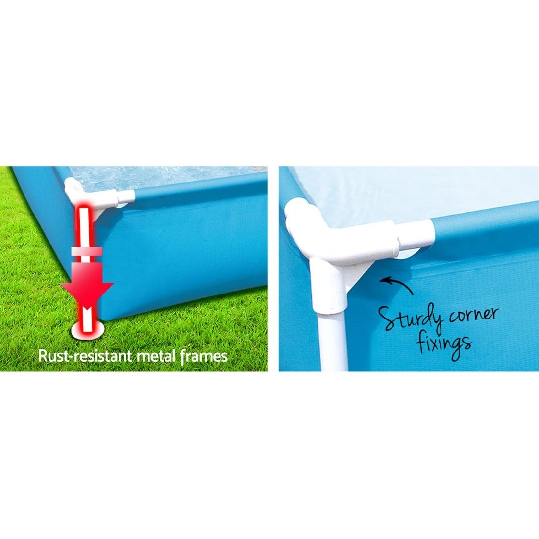 4 Bestway Kids Rectangular Pool 122cm Steel Metal Frame Above Ground Easy Setup Rust Resistant Safe Splash Station - multi, 4 of 4
