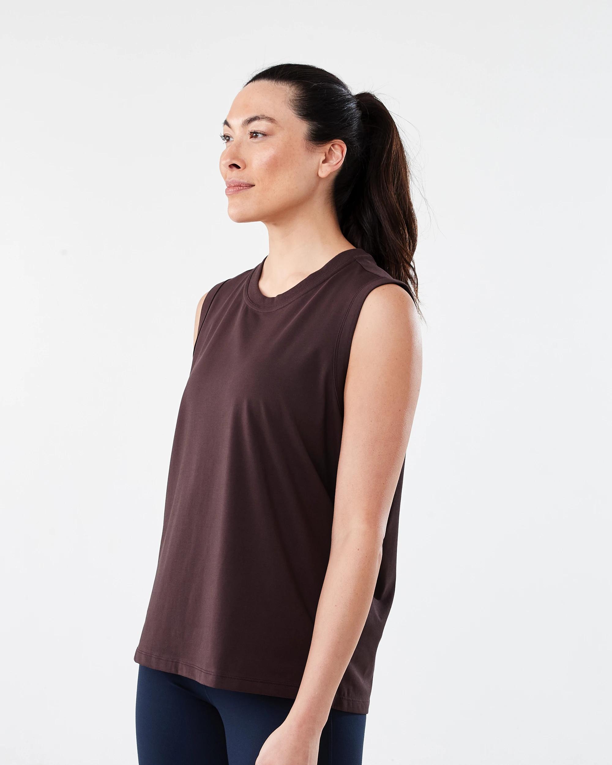 2 Active Womens Muscle Tank Brn Tuscan, 2 of 6