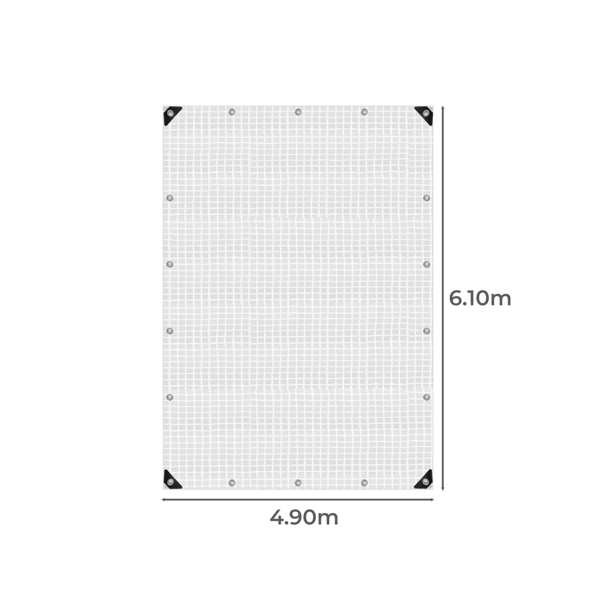 3 Mountview 4.9X6.1M Heavy Duty Waterproof Poly Tarpaulin Camping Cover Clear Grid, 3 of 8