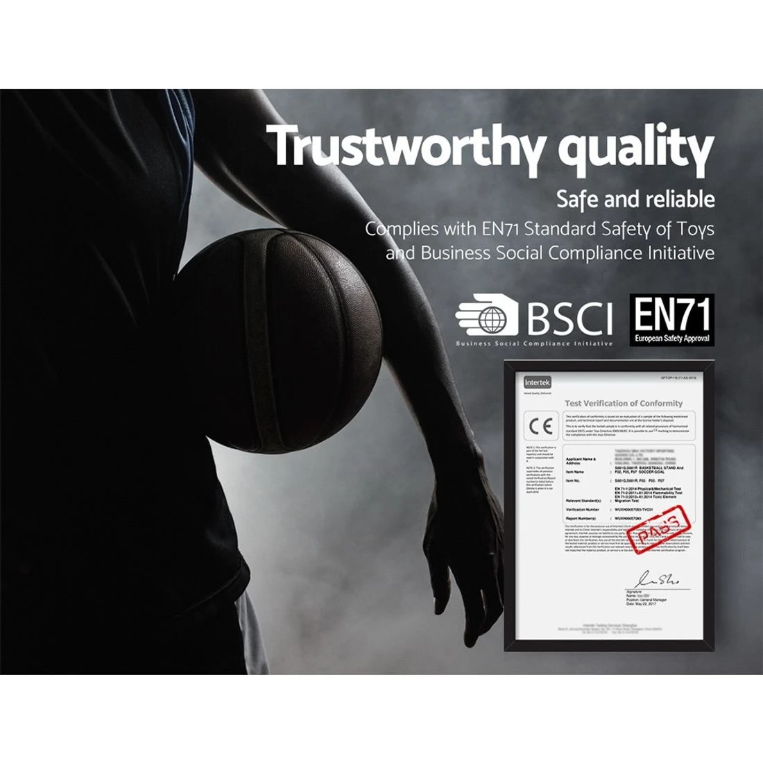 7 Everfit 3.05M Basketball Hoop Stand System Adjustable Height Portable Red Pro - Red, 7 of 7