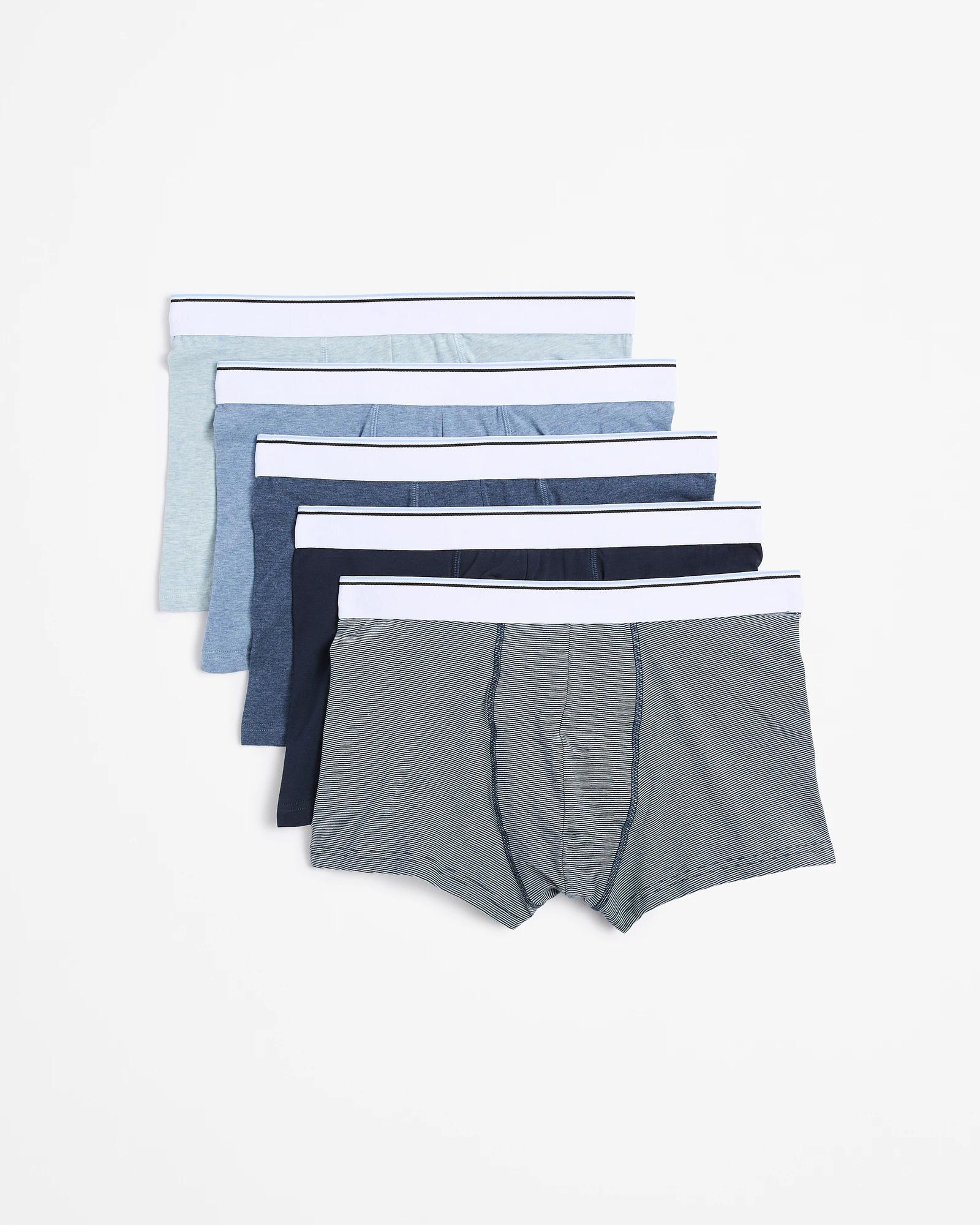1 Australian Cotton Blend 5 Pack Hipster Trunks - Maxx BLUE, 1 of 4