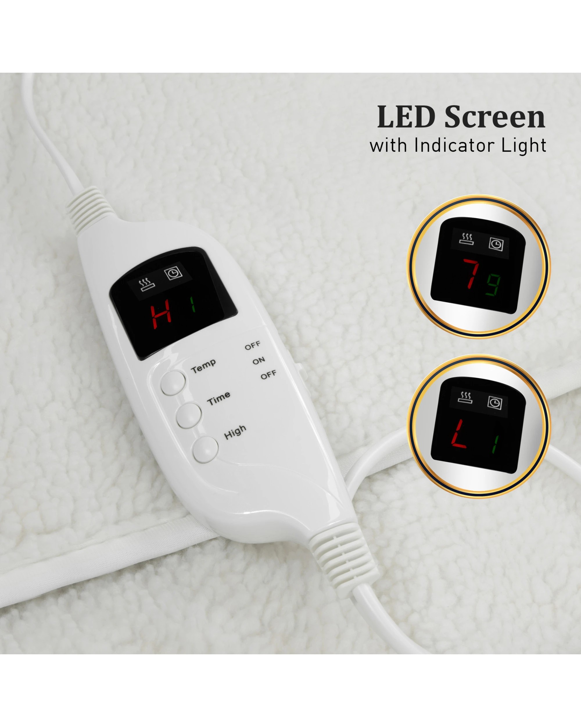 6 Laura Hill Heated Electric Blanket Fitted Fleece Underlay Throw, 6 of 9