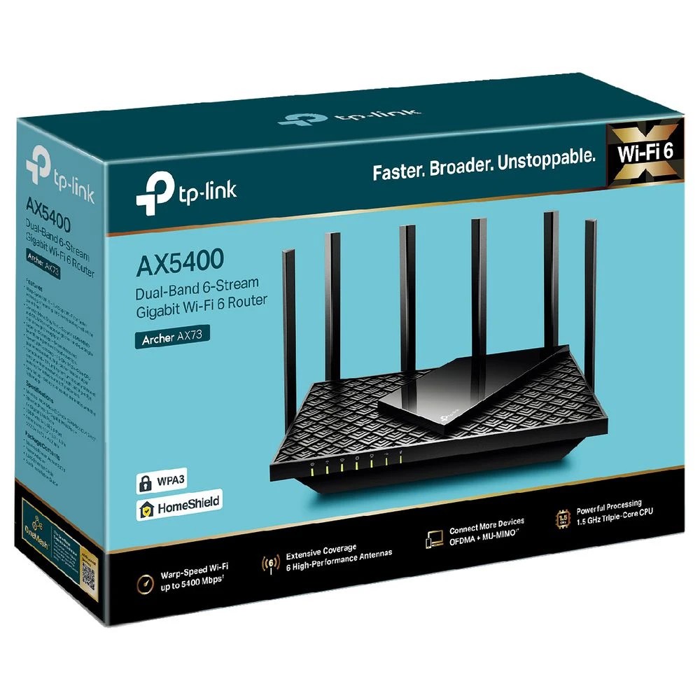 3 TP-Link Archer AX73 AX5400 Dual Band Gigabit Wi-Fi 6 Router, 3 of 3
