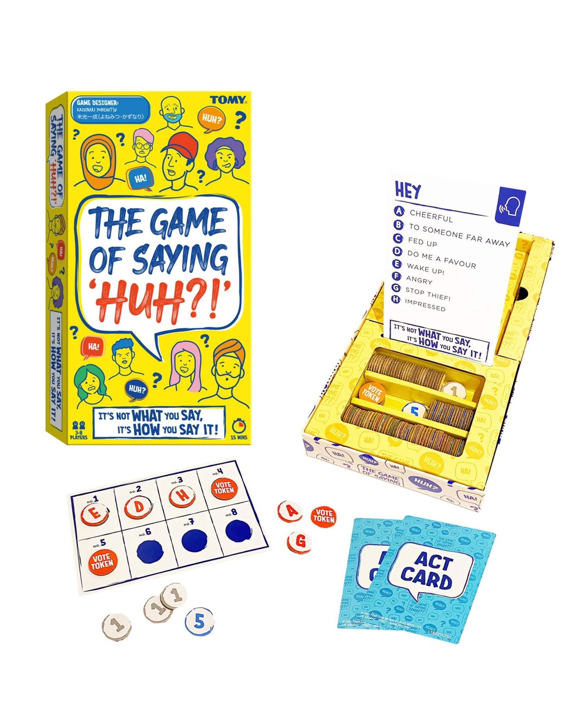 2 TOMY The Game of Saying Huh Card Game, 2 of 9