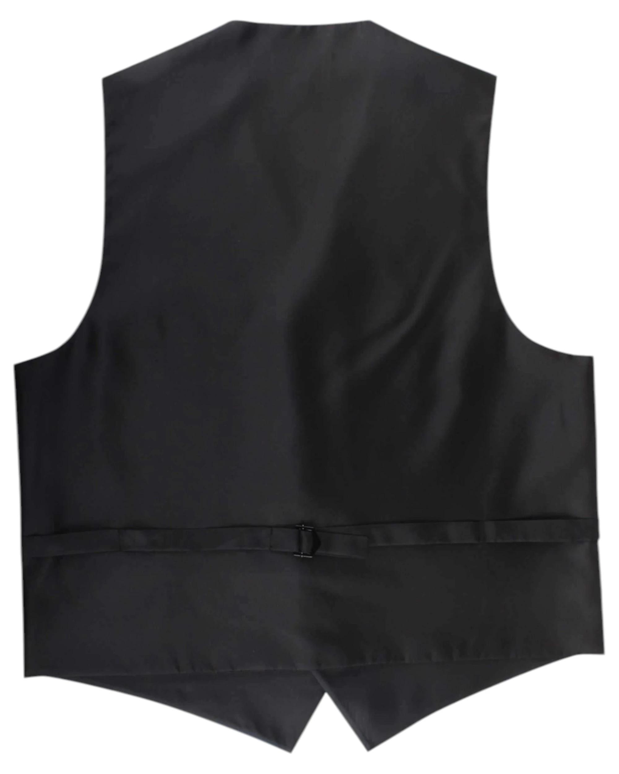 3 Zasel Mens Plain Vest Waistcoat Black, 3 of 5