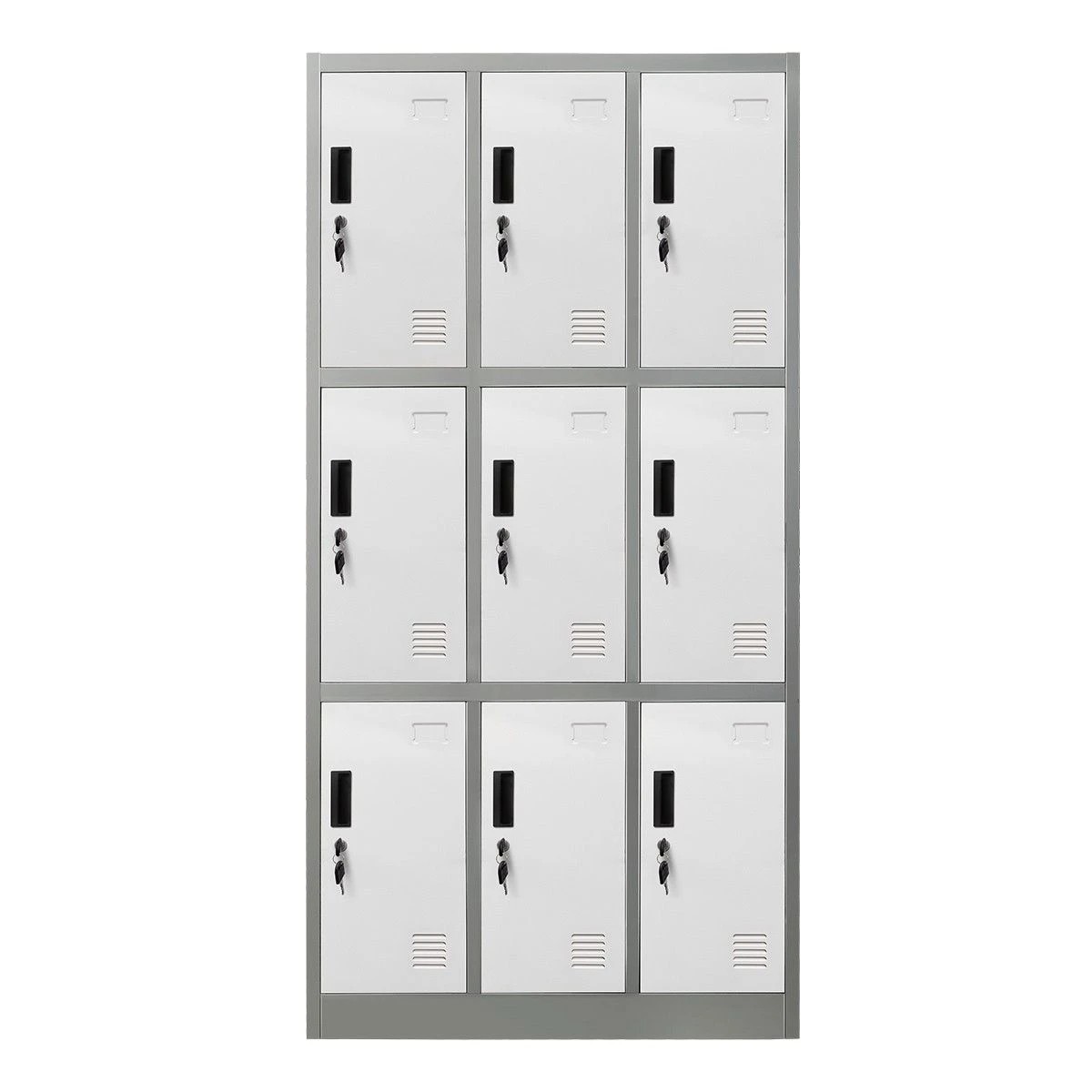1 Ausway 9 Doors Locker Cabinet Steel Storage Cupboard for Office School Gym - Multi, 1 of 6