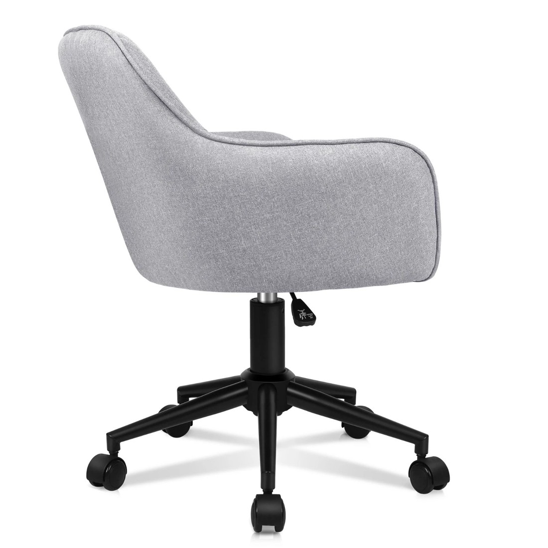 4 Alfordson Office Chair Fabric Armchair Computer Swivel Adult Kids - Grey, 4 of 10