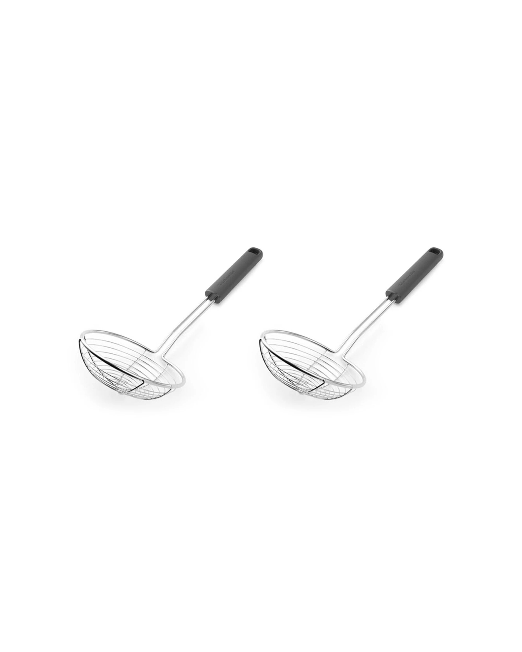 1 KitchenAid 2PK Classic Wire Handheld Food Strainer Cooking Utensil Ergonomic Handle - Charcoal, 1 of 6