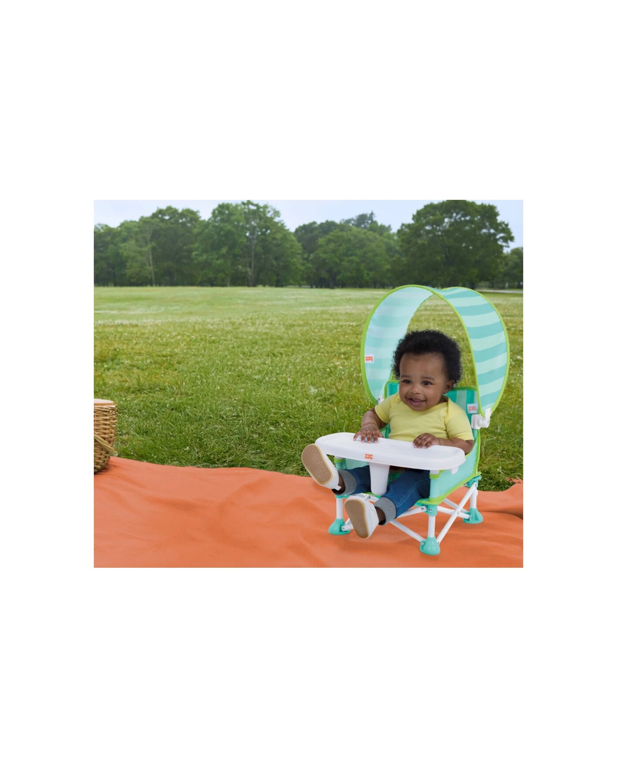 4 Bright Starts Pop N Sit Cabana Travel Booster High Chair 6-36 Months Canopy - Multi, 4 of 6