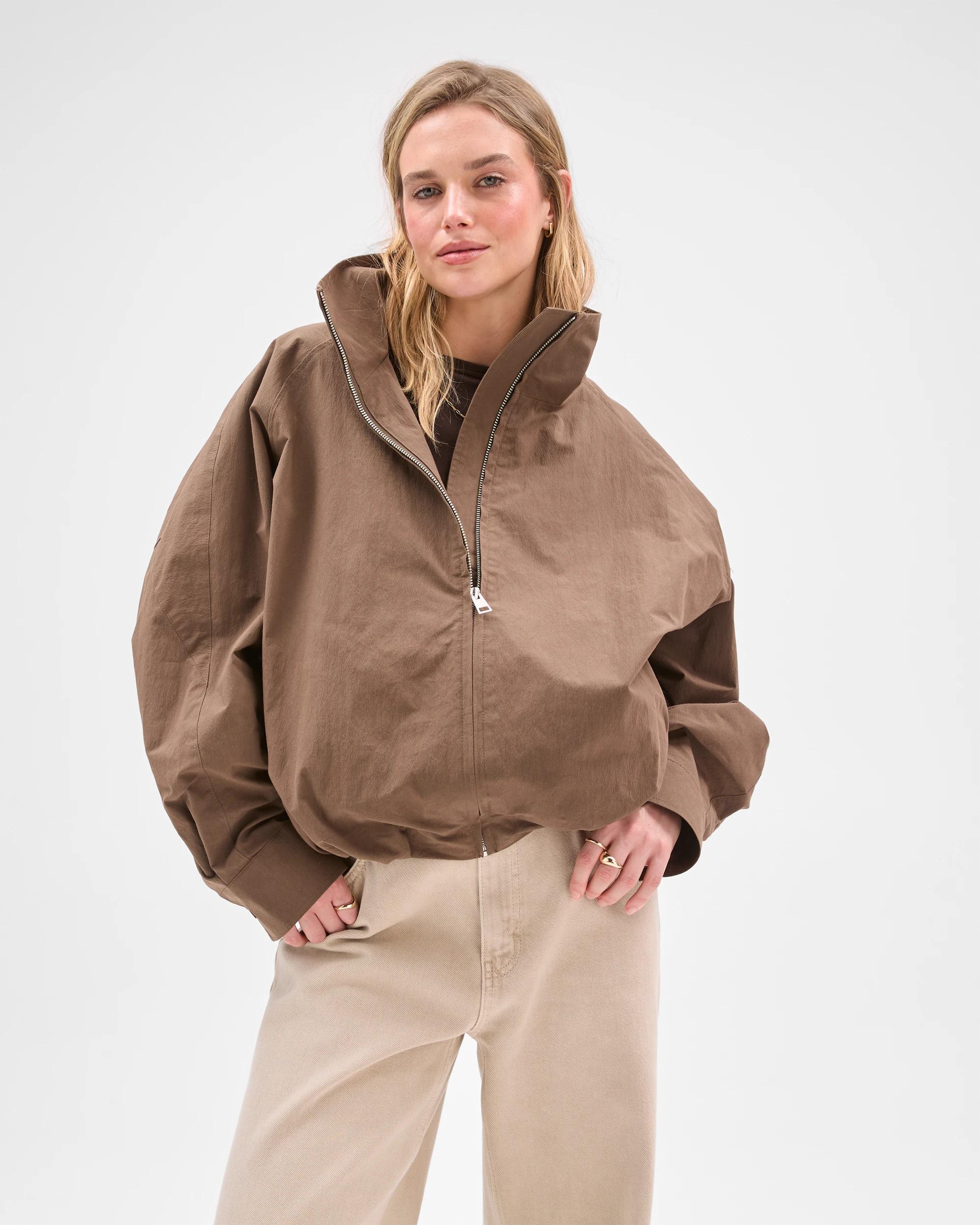 3 Lily Loves Australian Cotton Blend Parker Jacket DARK KHAKI, 3 of 9