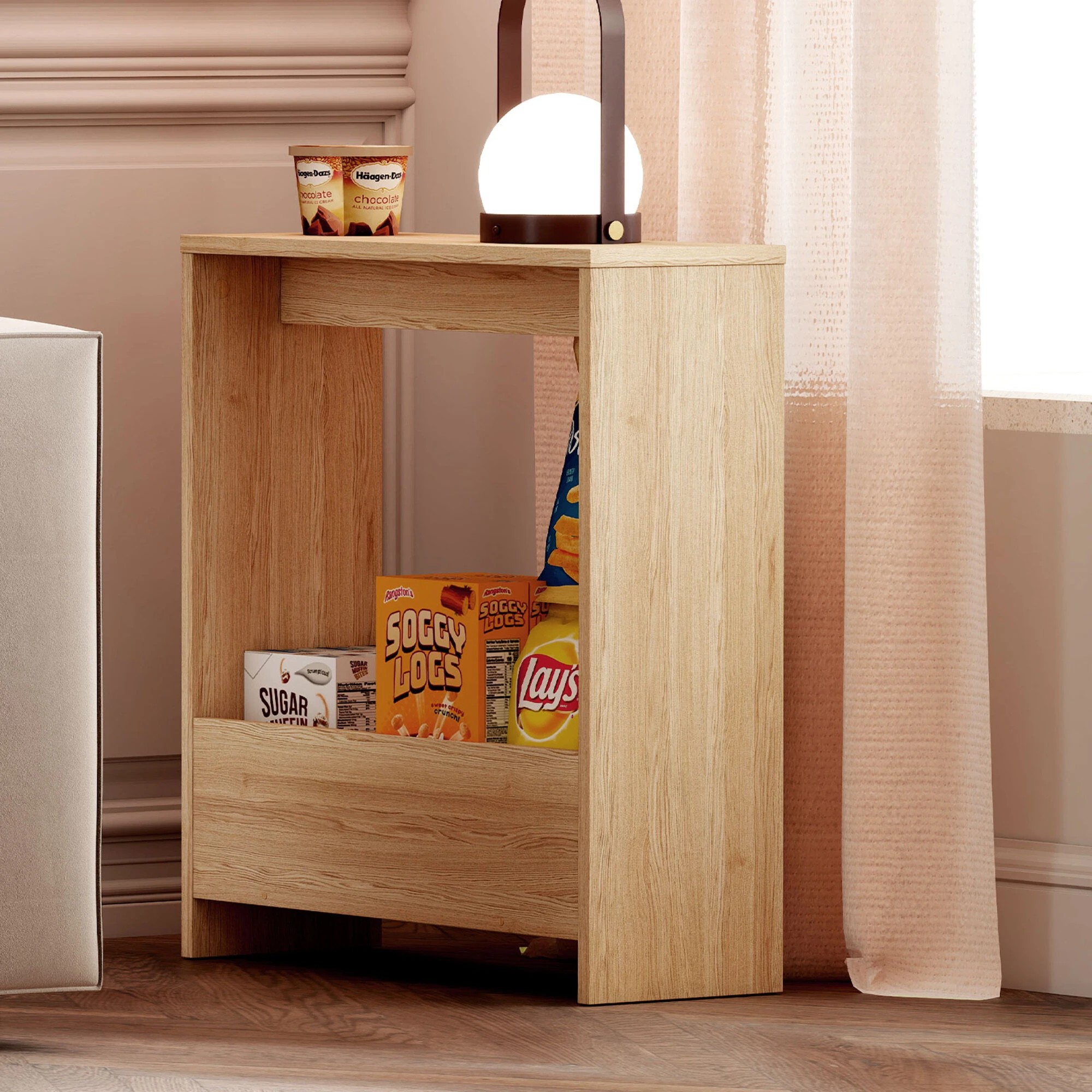 8 Levede Slim Side Table Two-Tier - Natural, 8 of 9