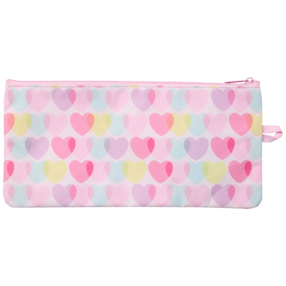 2 Studymate Medium Single Zip Pencil Case Hearts, 2 of 3